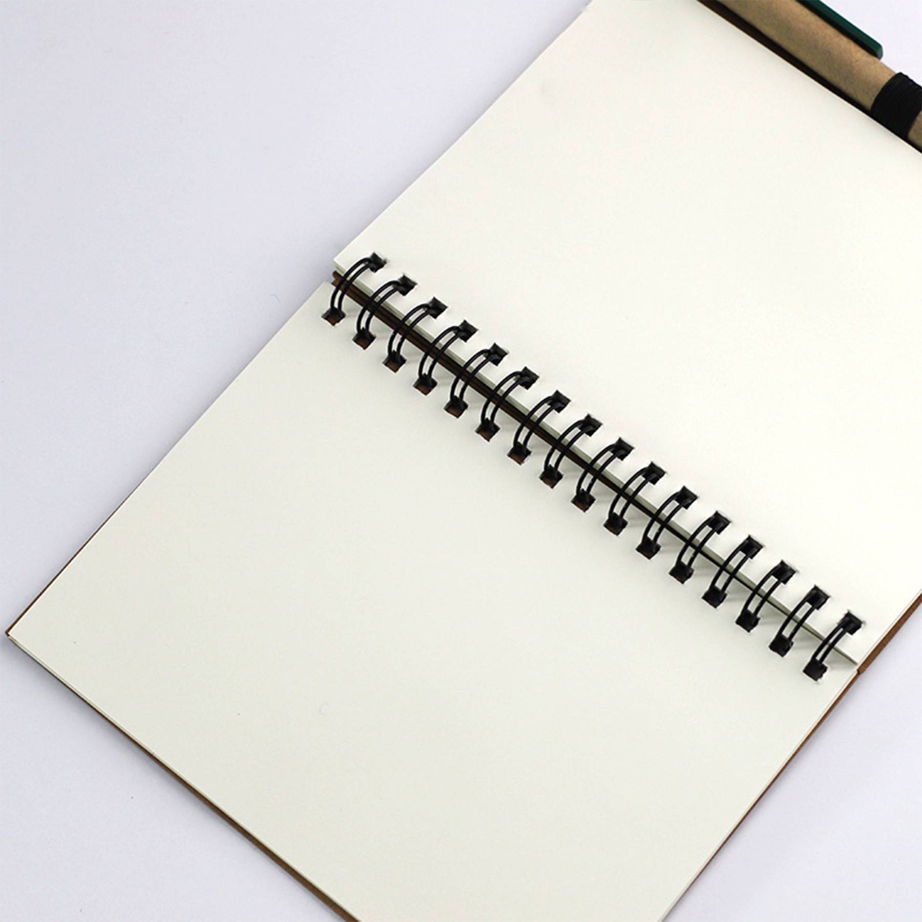 Custom vintage kraft paper coil notebook 4