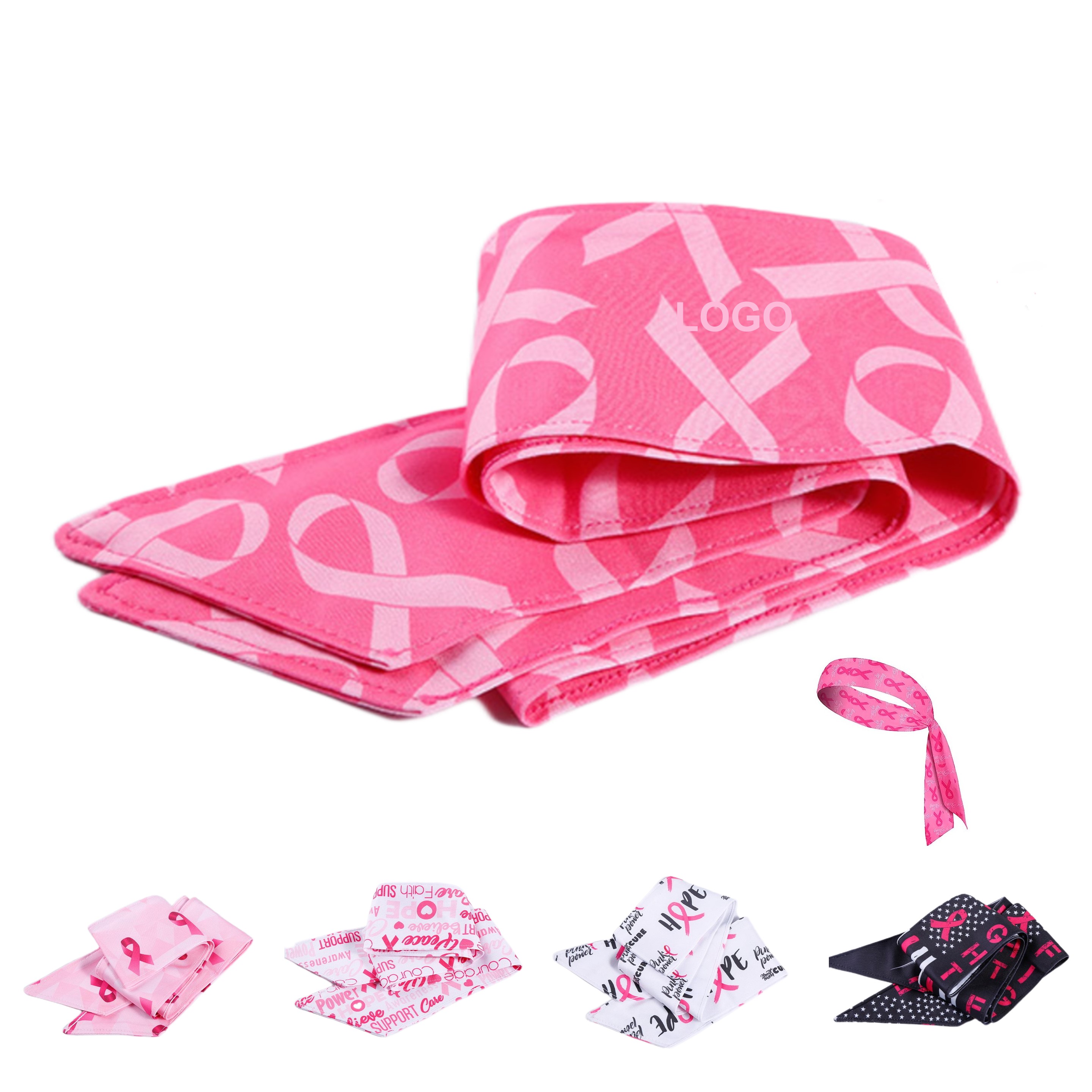 Pink Ribbon Head Tie (direct import) 4