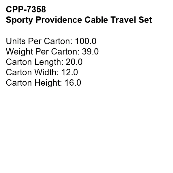 Sporty Providence Cable Travel Set 13