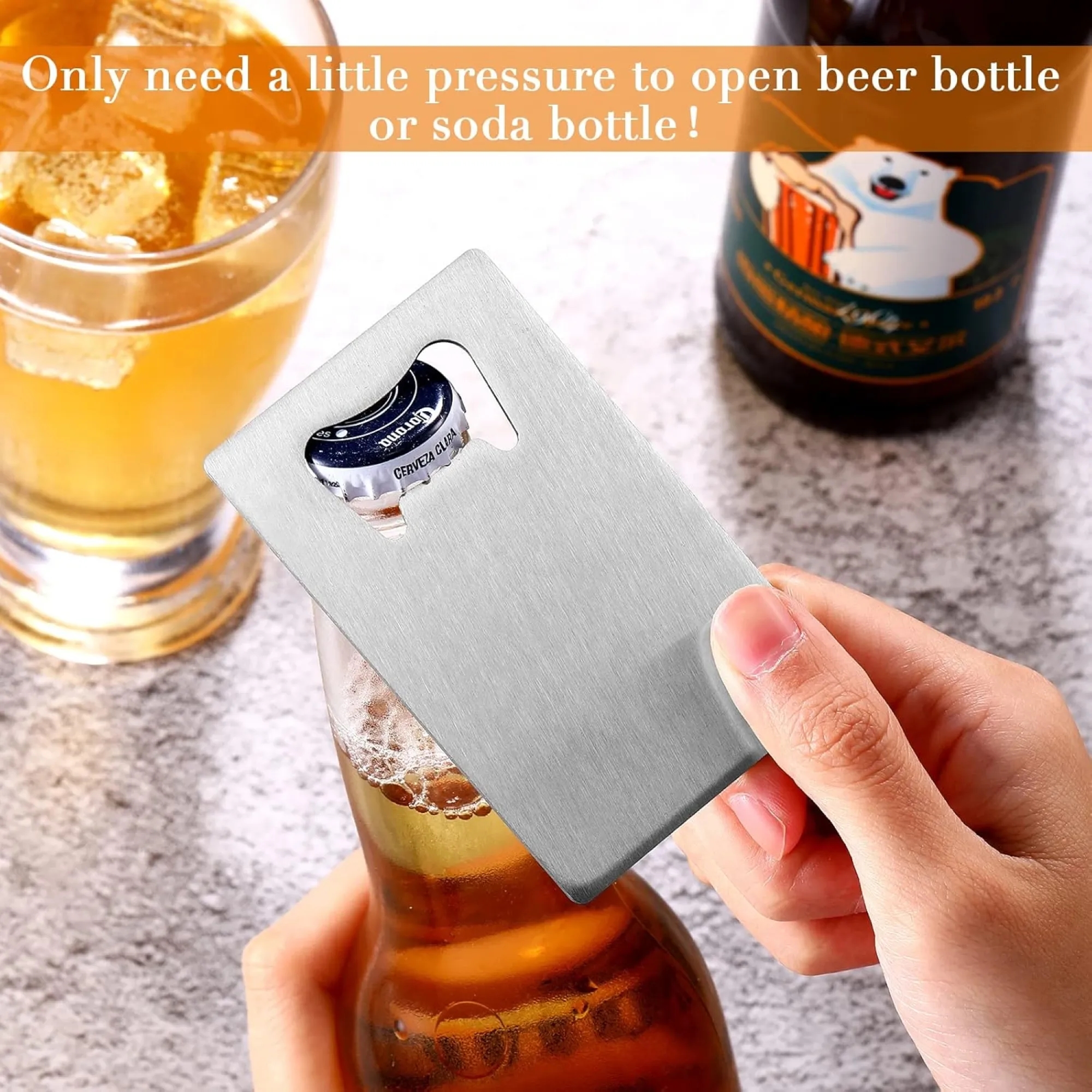 Stainless Steel Card Beer Opener 3