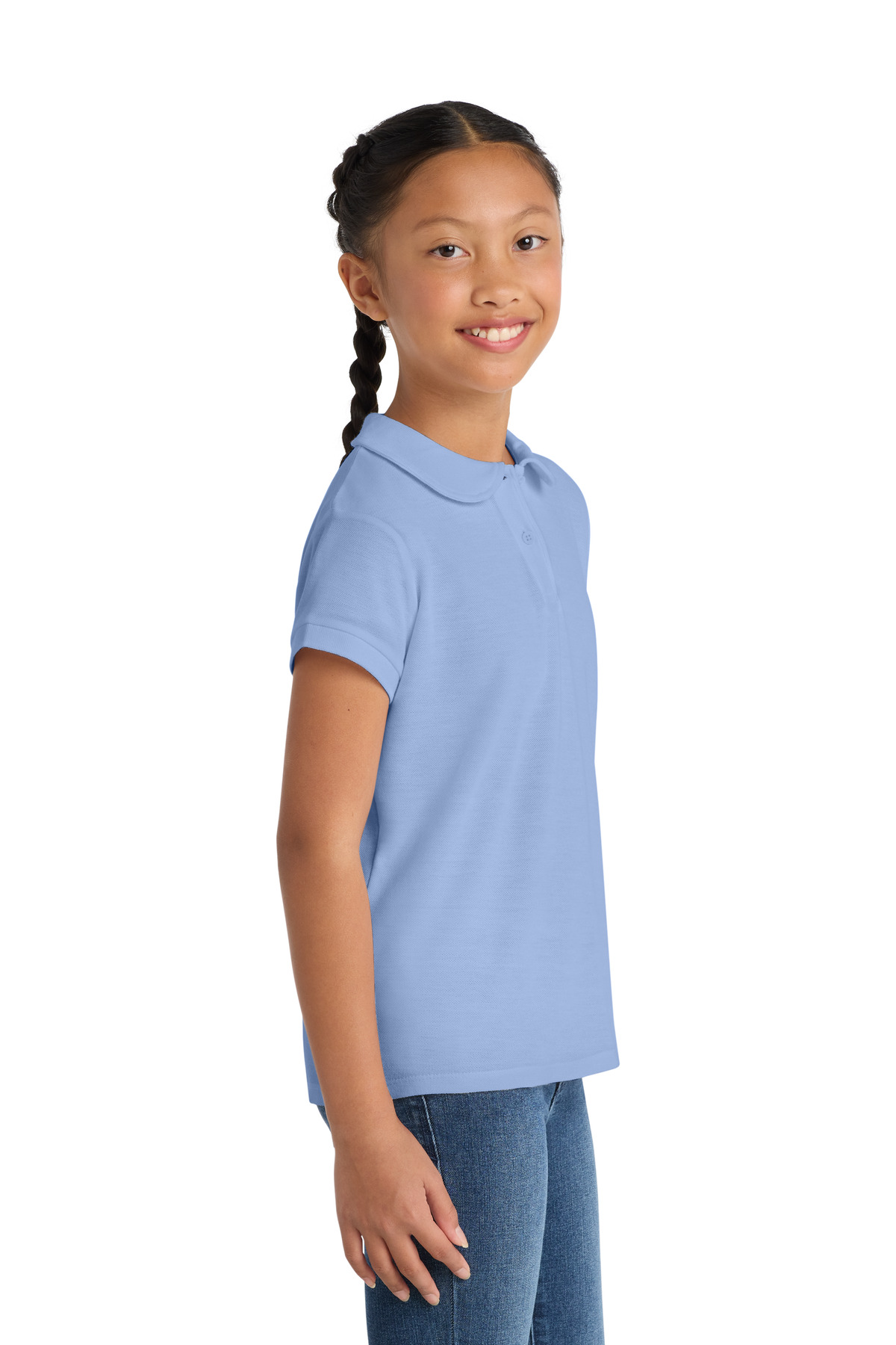 Port Authority Girls Silk Touch Peter Pan Collar Polo. YG503 18