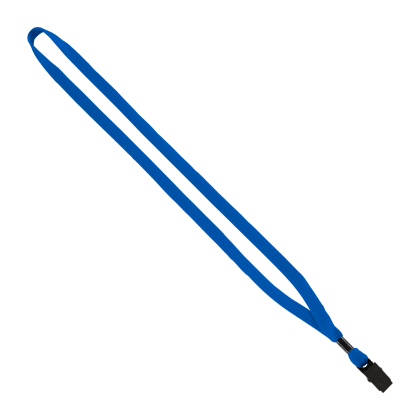 1/2" Cotton Lanyard with Metal Crimp & Bulldog Clip 5