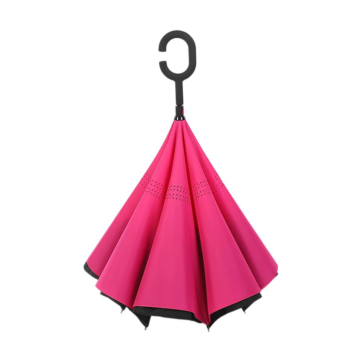Durable Pongee Inversion Umbrella with Fiberglass Frame 15