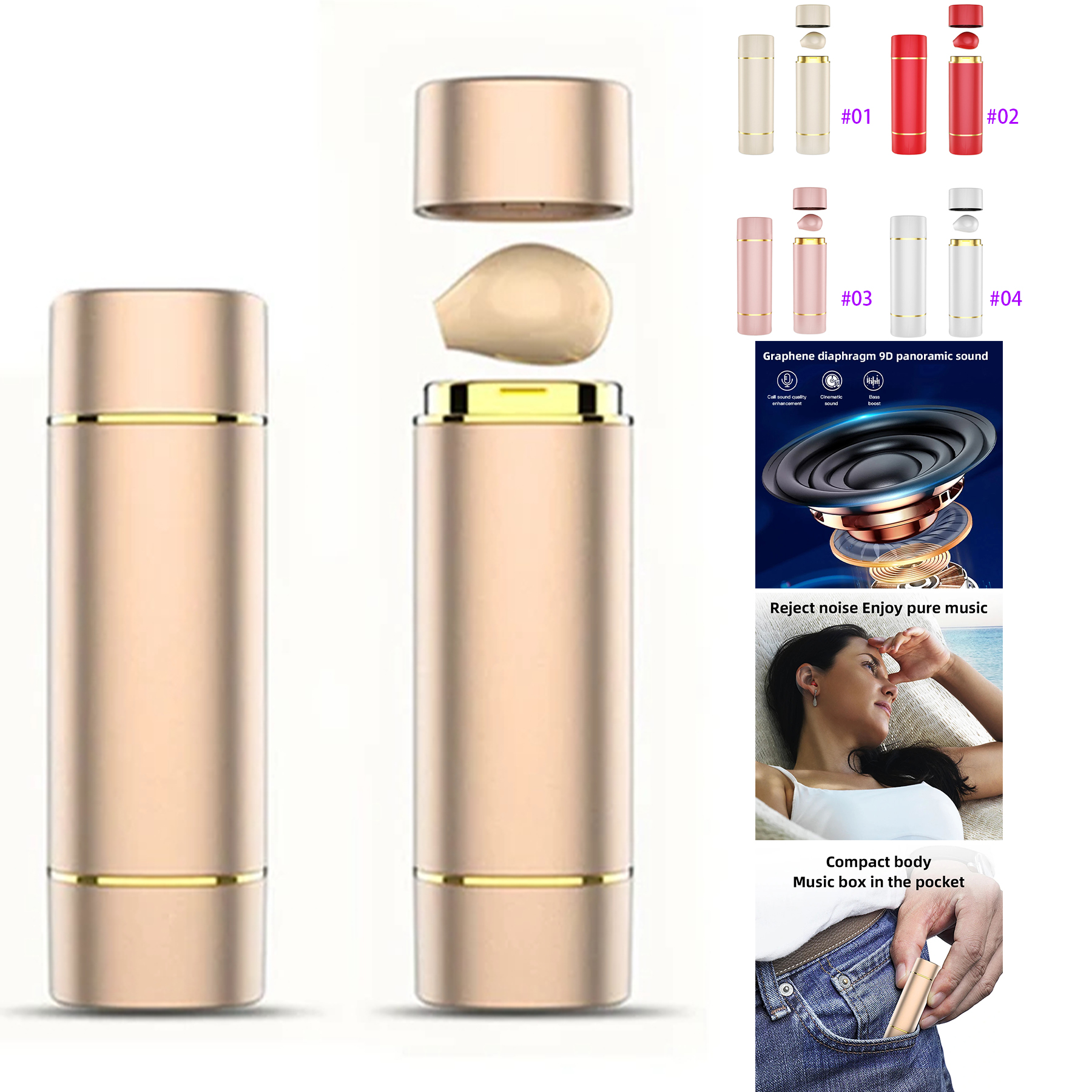 Mini Hidden Wireless Bluetooth Earphones 2