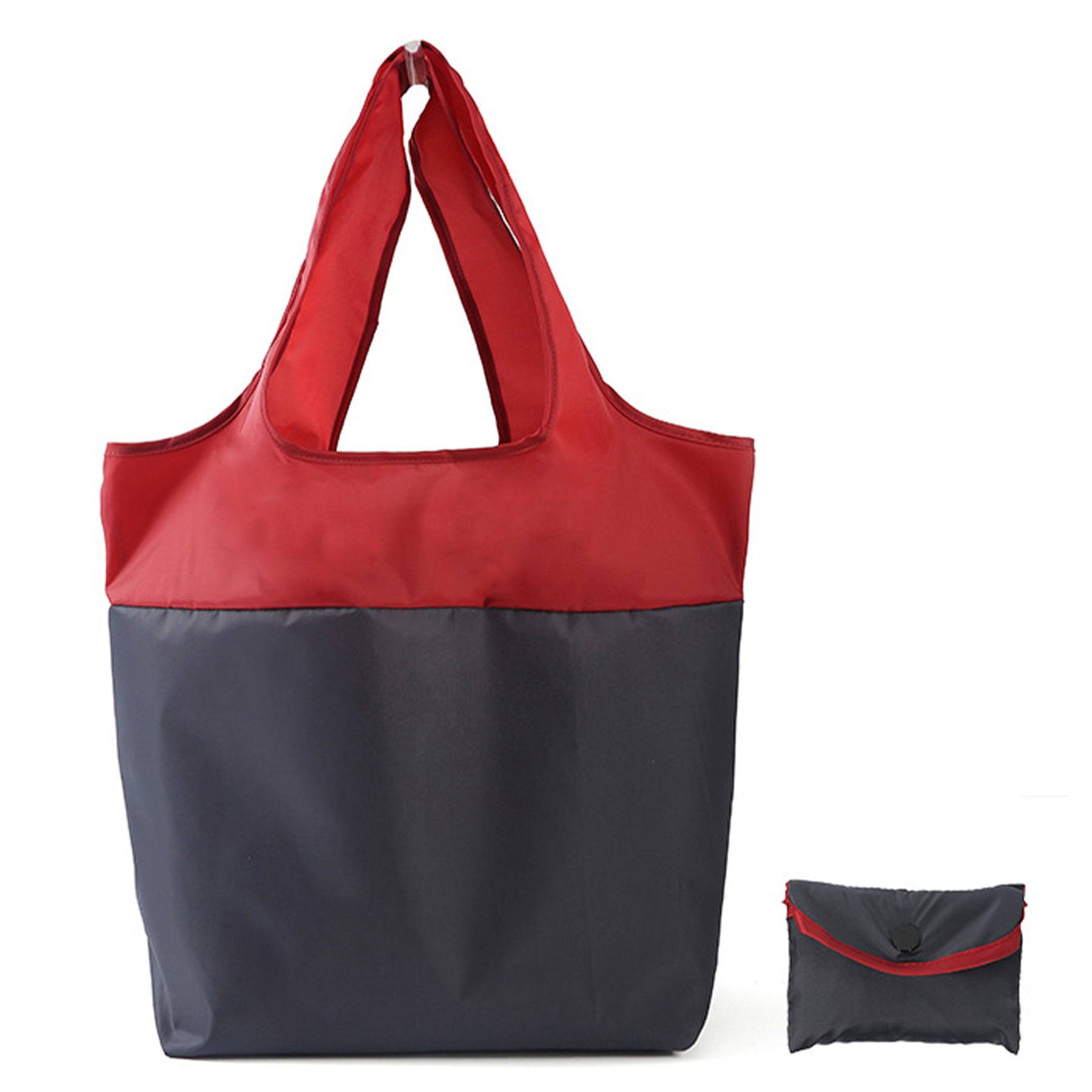 Two-Tone Folding Shopping Bag, custom tote bag with logo imprint 2