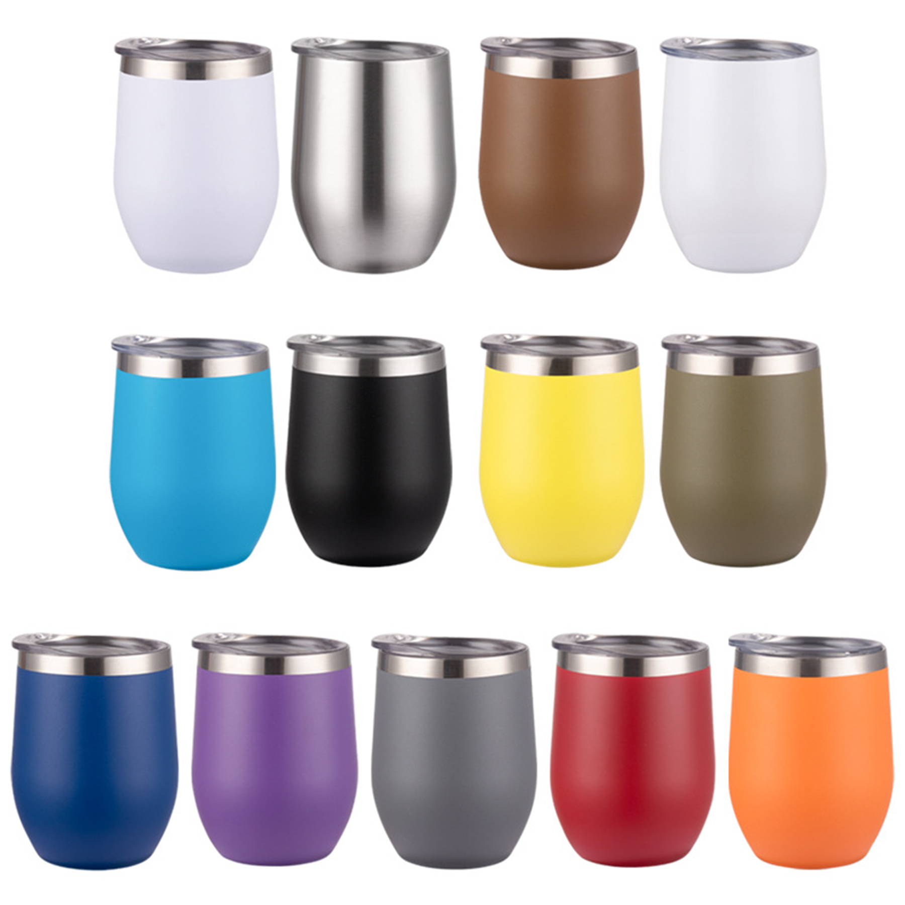 Vacuum Stemless Wine Tumbler With Lid 1