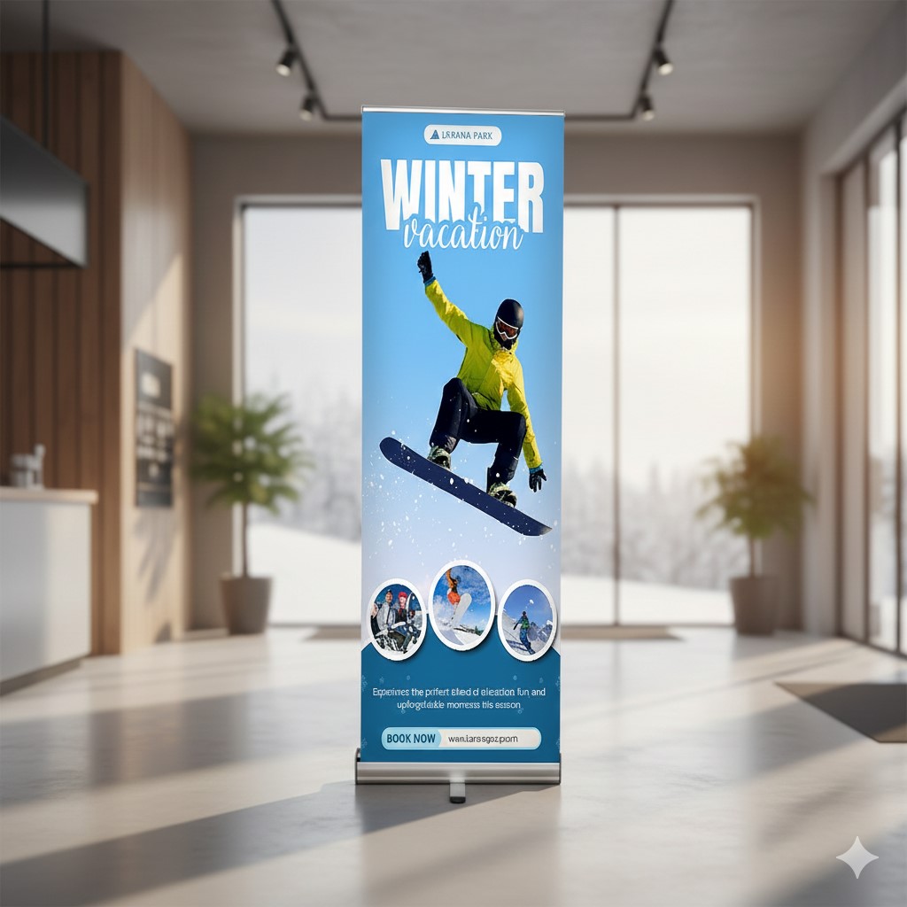 33"W x 80"H Monza™ Retractable Banner Stand Kit, Fabric 3