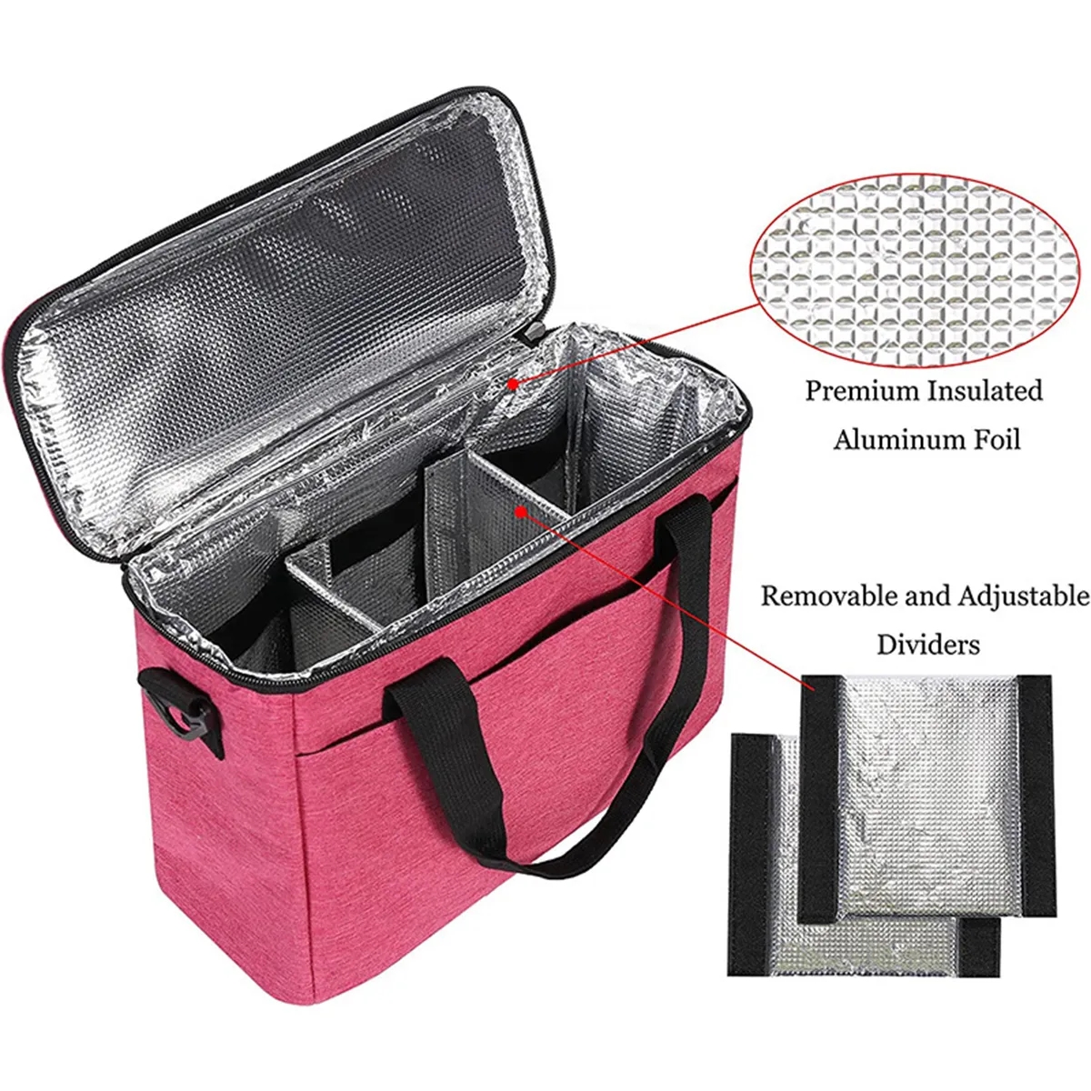 Water-Resistant Leakproof Large Lunch Box Insulated Tote Bag 2
