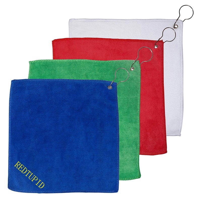 Microfiber Golf Towel with Grommet & Hook 3