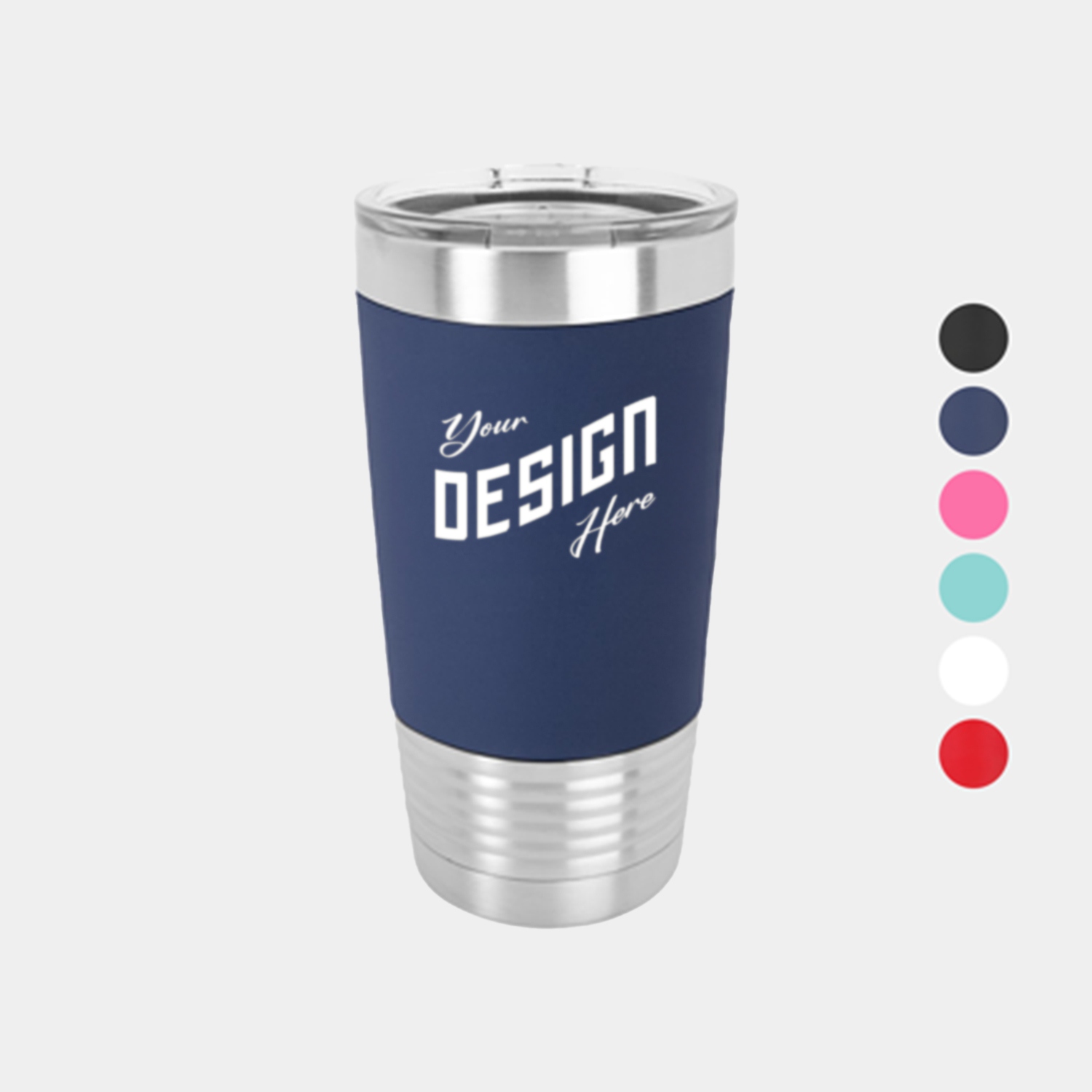 20 oz Polar Camel® Stainless Steel Insulated Silicone Grip Tumbler 1
