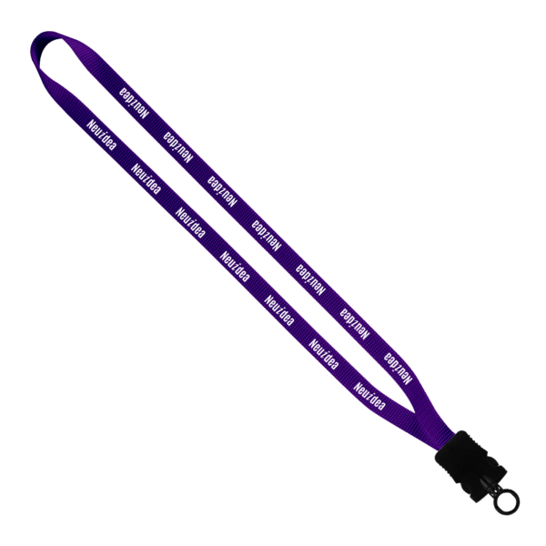 1/2" Smooth Nylon Lanyard with Snap-Buckle Release & O-Ring 15