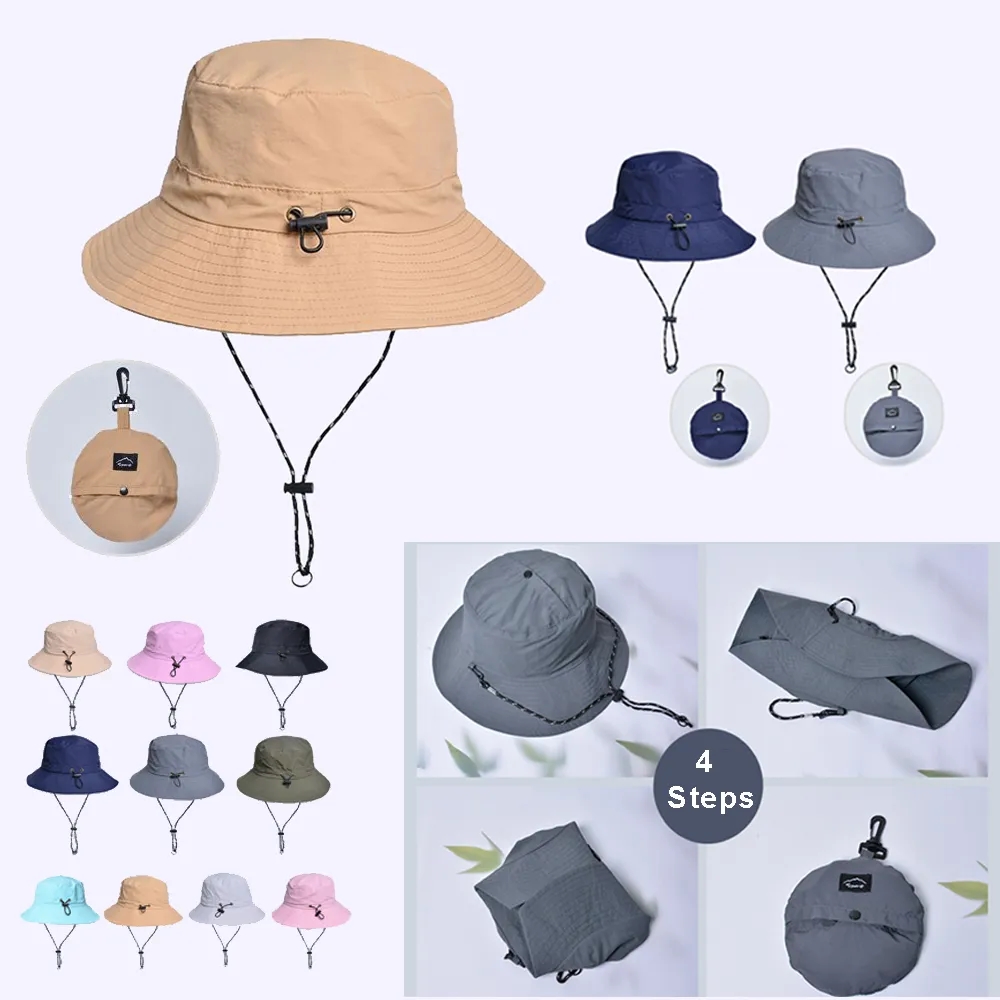 Waterproof outdoor fishing sun hat folding portable 1