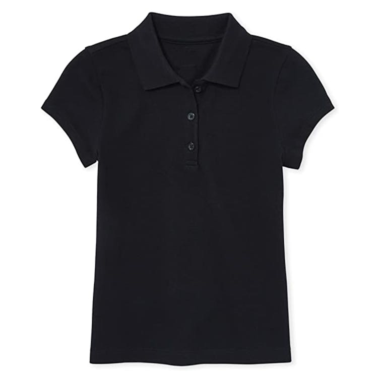 Girls' Uniform Polos - Medium Black Short Sleeve 2