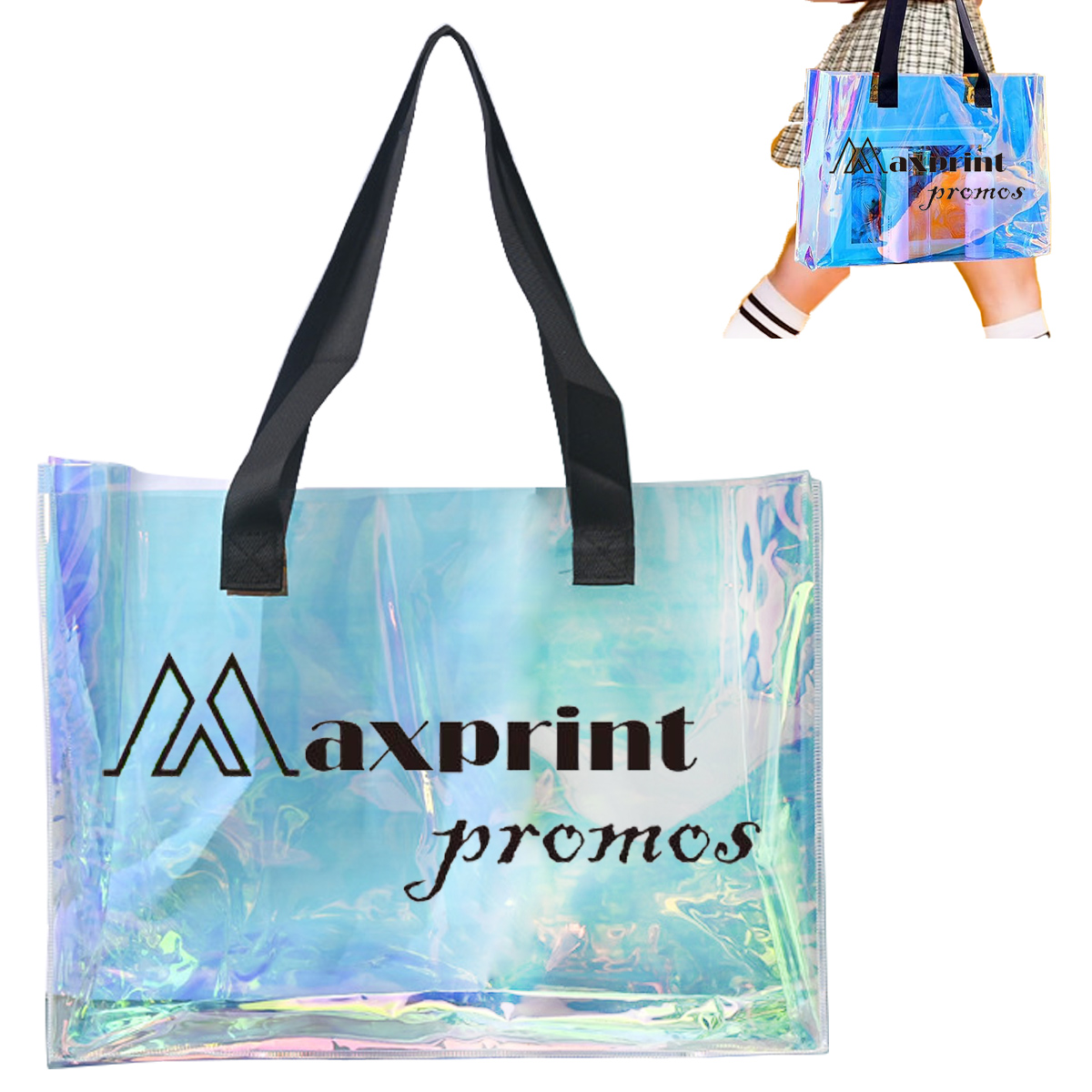Clear Iridescent PVC Handbag 2