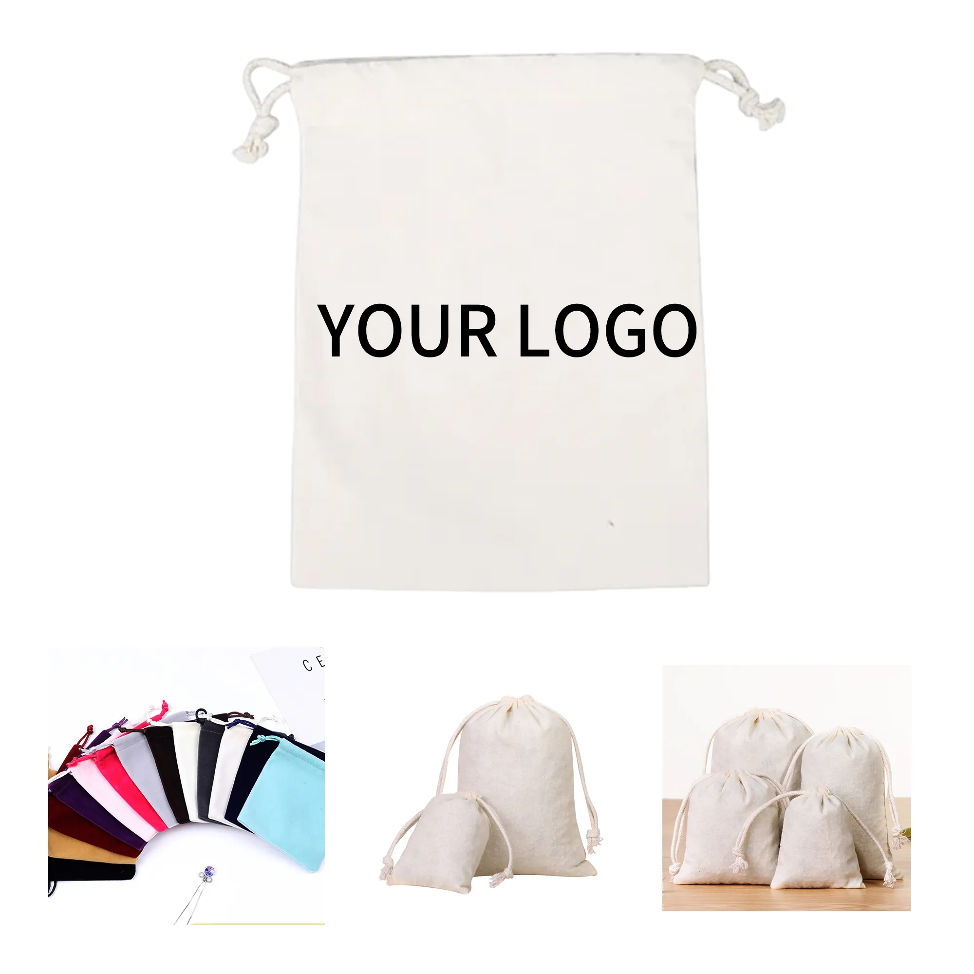 Canvas Drawstring Bag 15x13.8 Inch 2