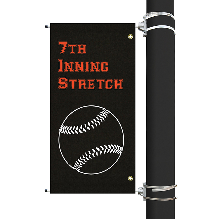 38" x 18" Custom Sunbrella™ Avenue Banner-2 Color Imprint 9