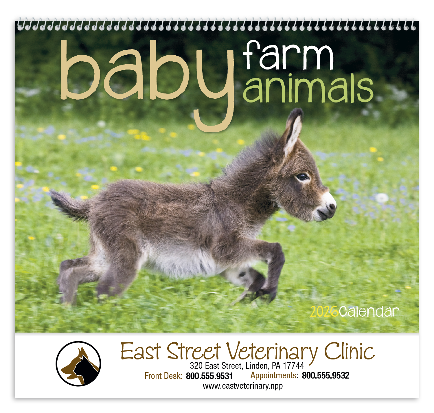 Good Value™ Baby Farm Animals - Spiral Calendar 14