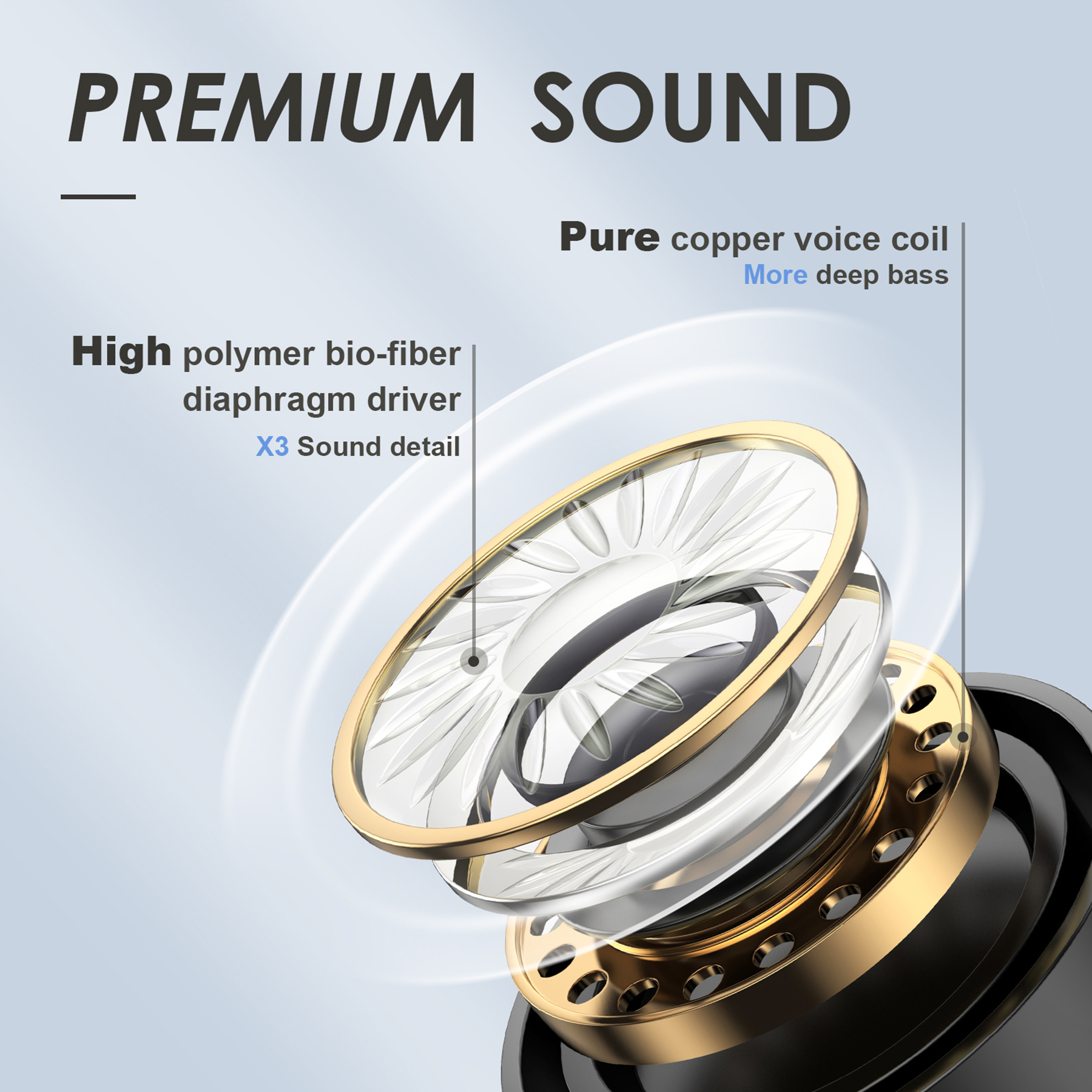 Calcini® Sport TWS Earbuds With IPX8 Waterproof Rating 2