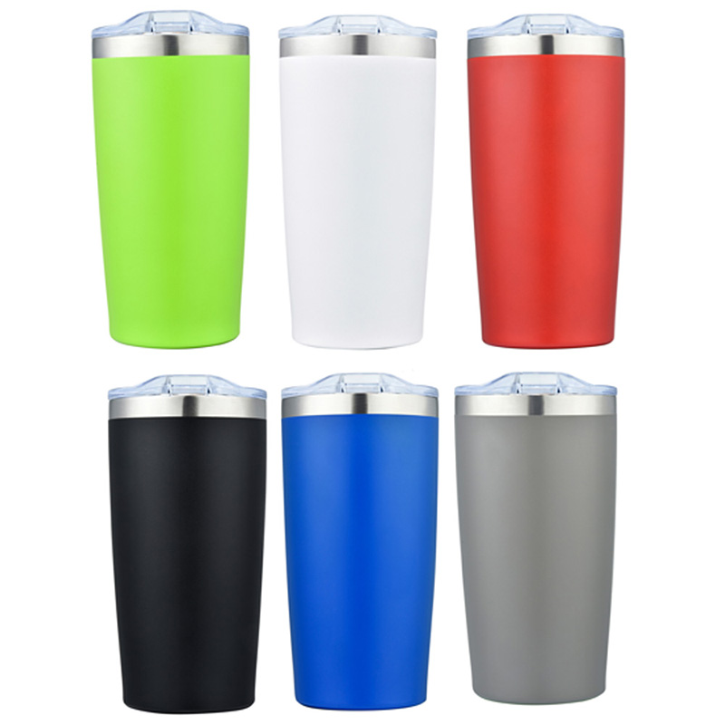 20oz. Stainless Steel Hot / Cold Beverage Tumbler with Slide Lid 7