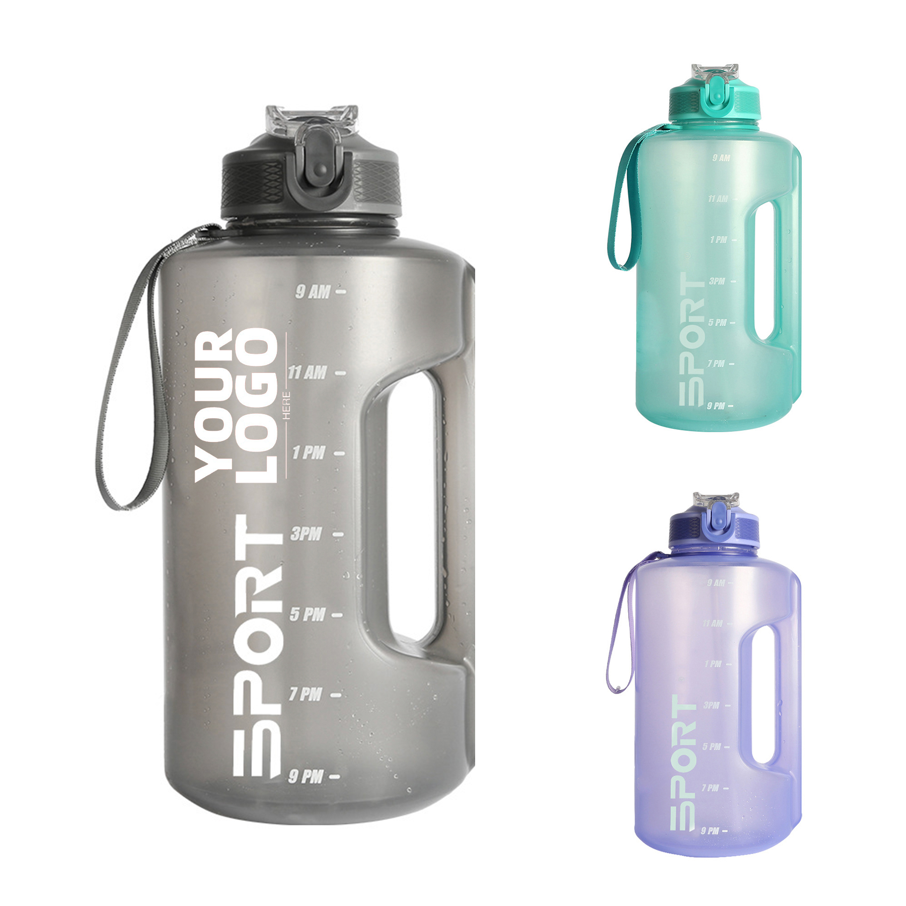 61 0Z Water Bottle with Motivational Time Marker 1