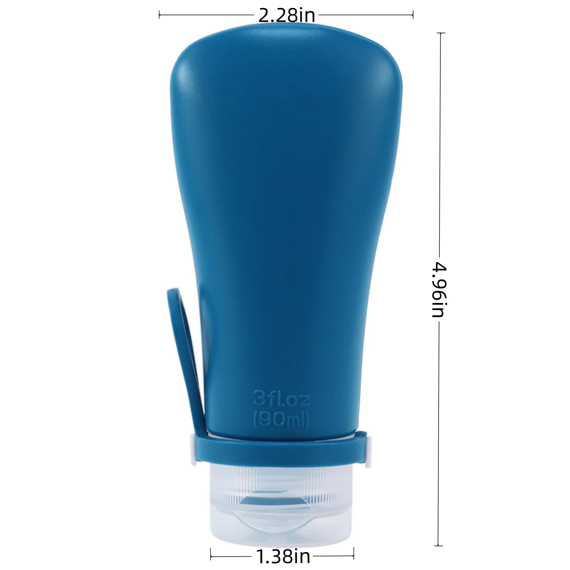 4-pack toiletries travel bottle, 3 oz refillable container 4