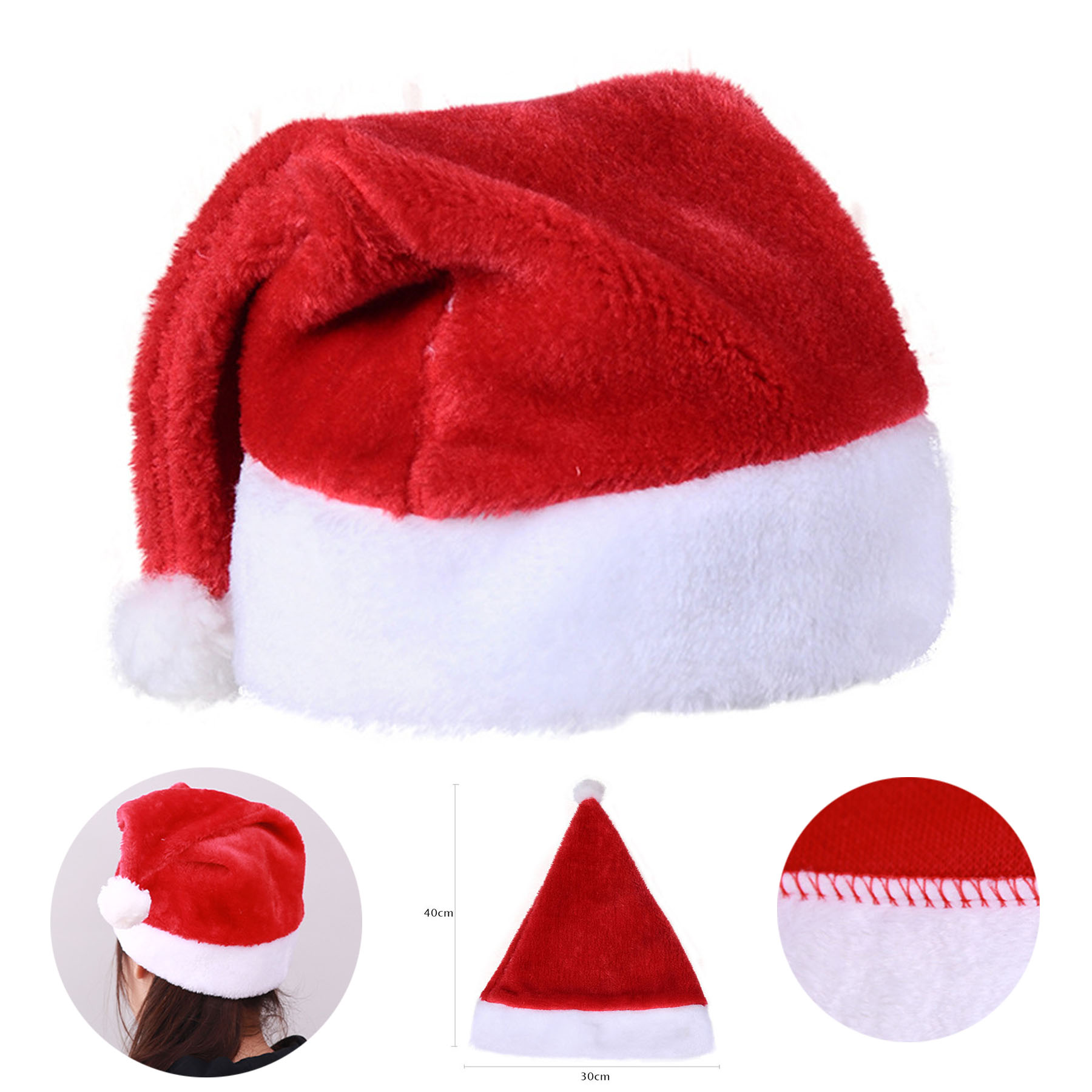 Embroidery Red Santa Hat 2