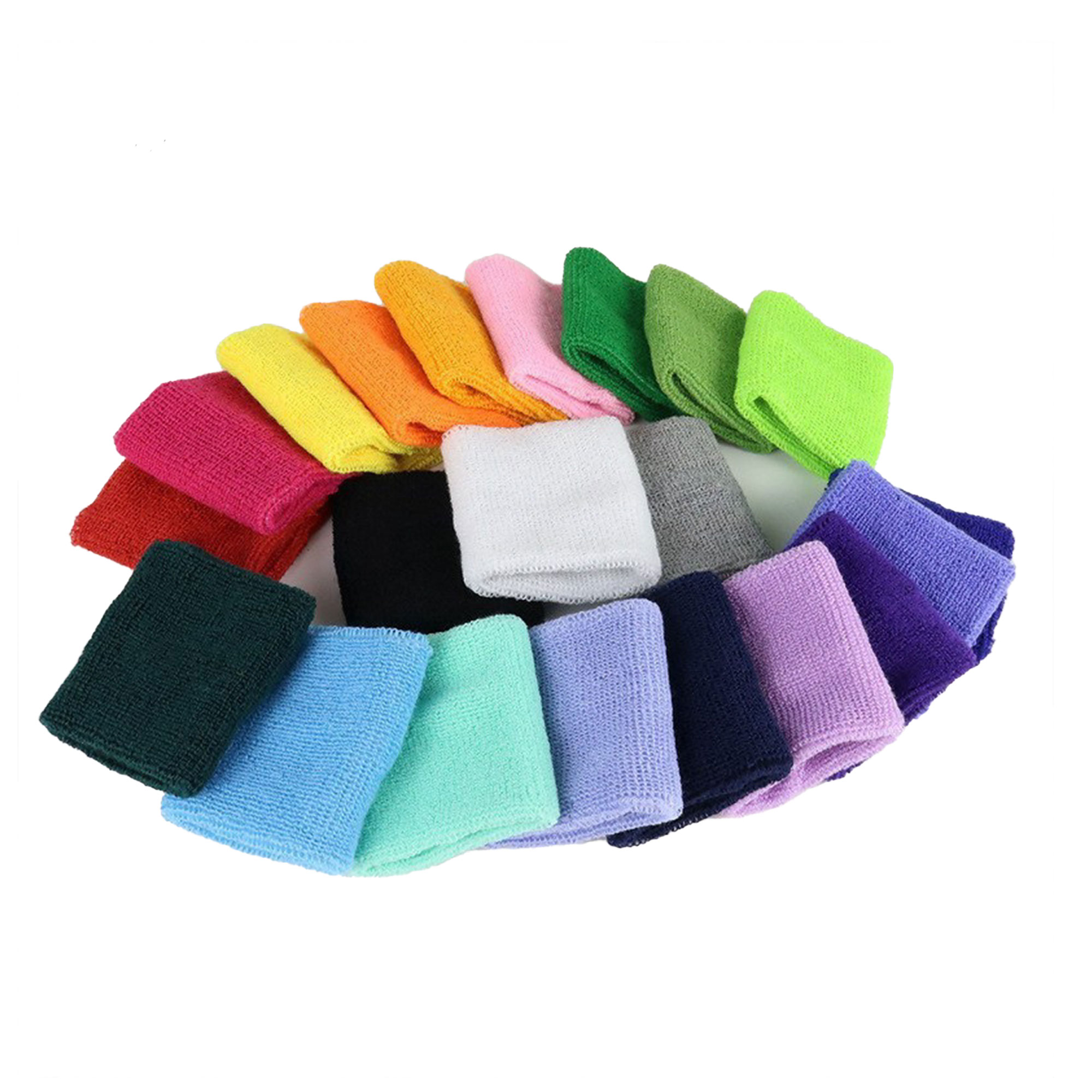 Colorful Sports Polyester Sweat-Absorbing Wristband 2
