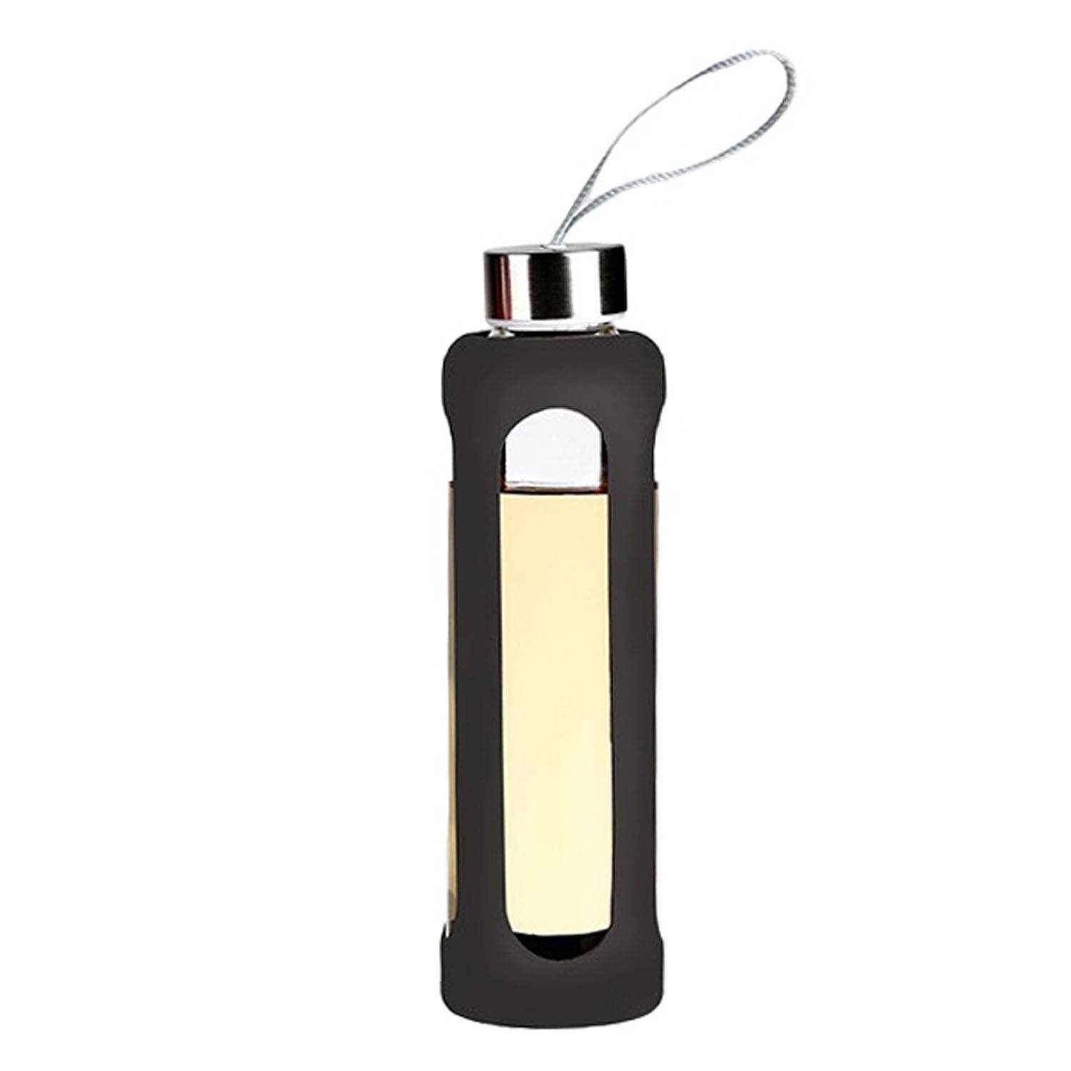 19oz Portable Silicone Sleeve Glass Sports Water Bottle 3