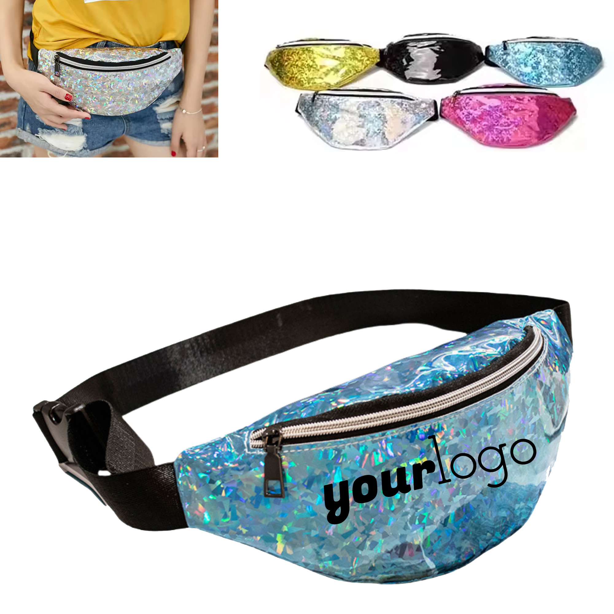 Trendy Holographic Waist Pack with Adjustable Strap 2