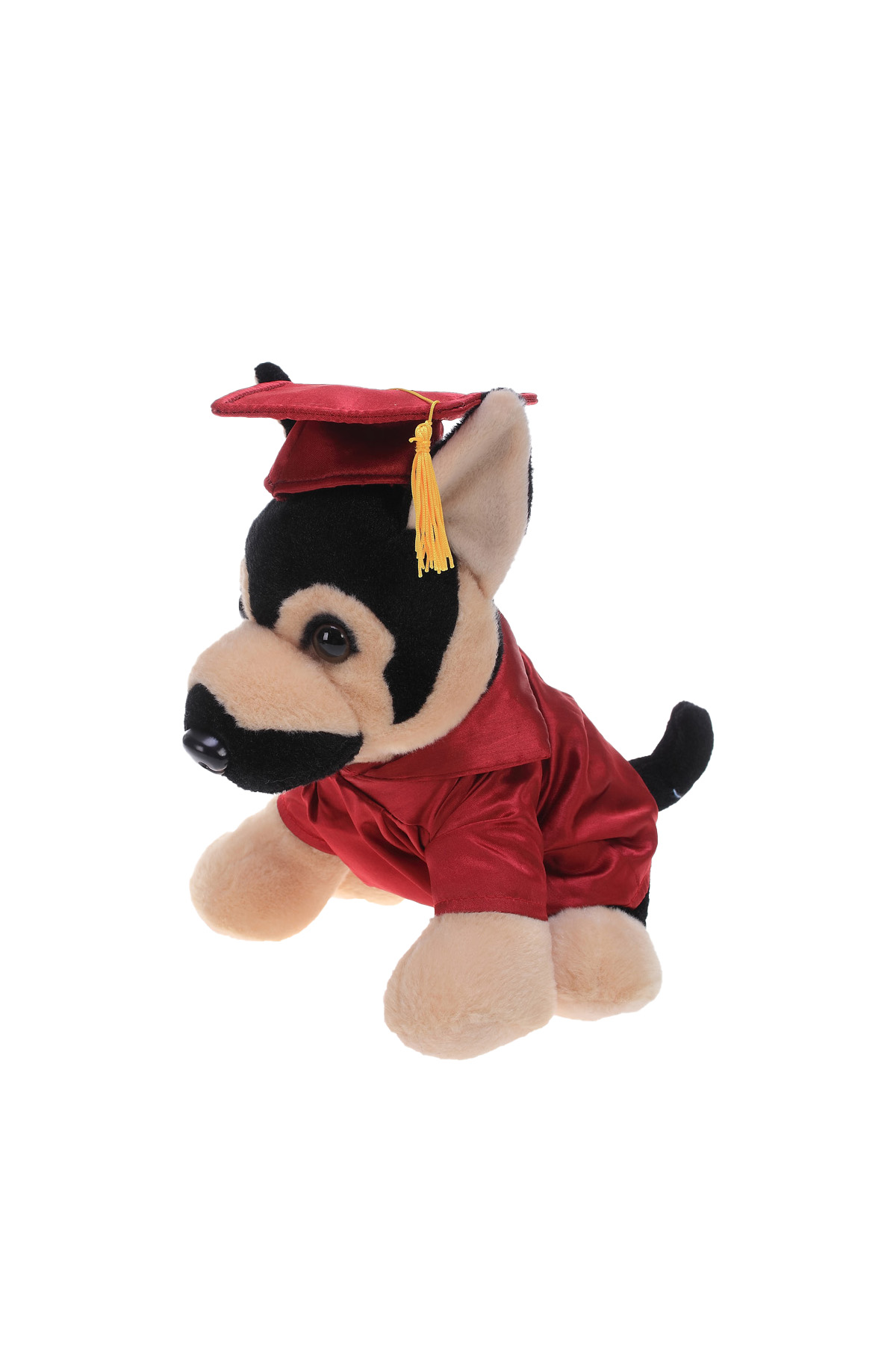 Soft Plush Sitting German Shepard with Graduation Cap & Gown 11