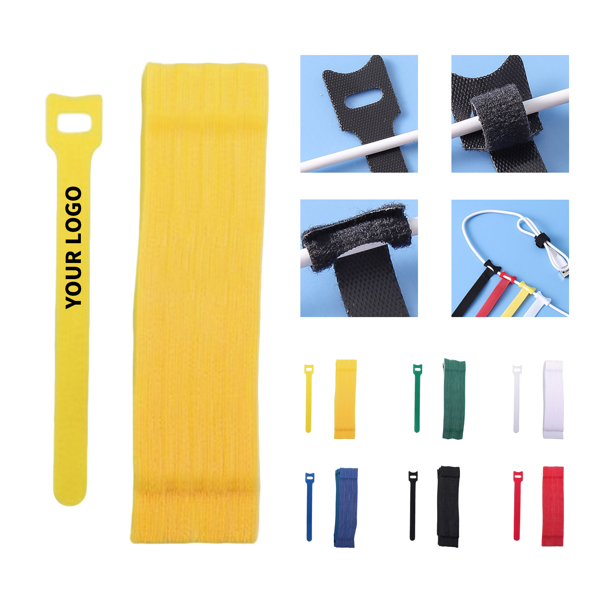 Reusable Nylon Desktop Cable Tie Organizer Strip 5