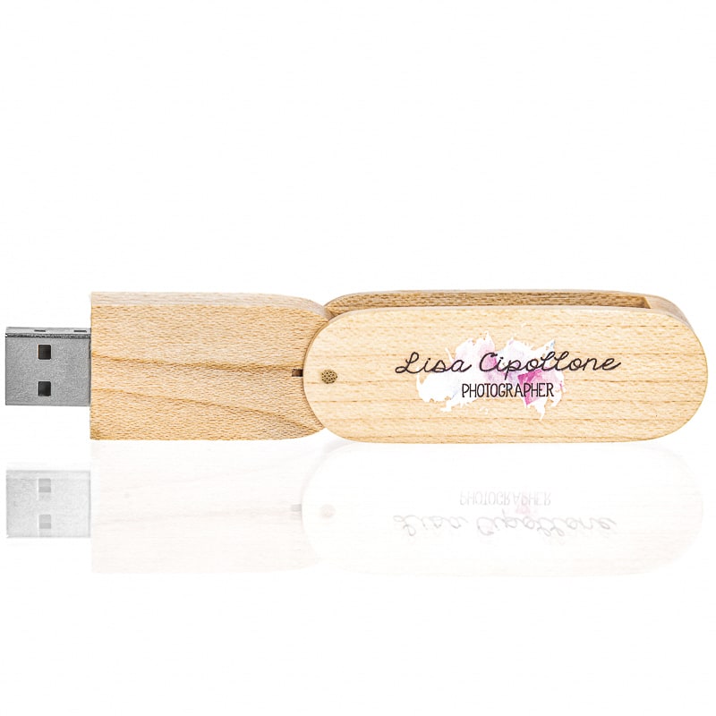 Custom Wood Swivel USB Flash Drives 4