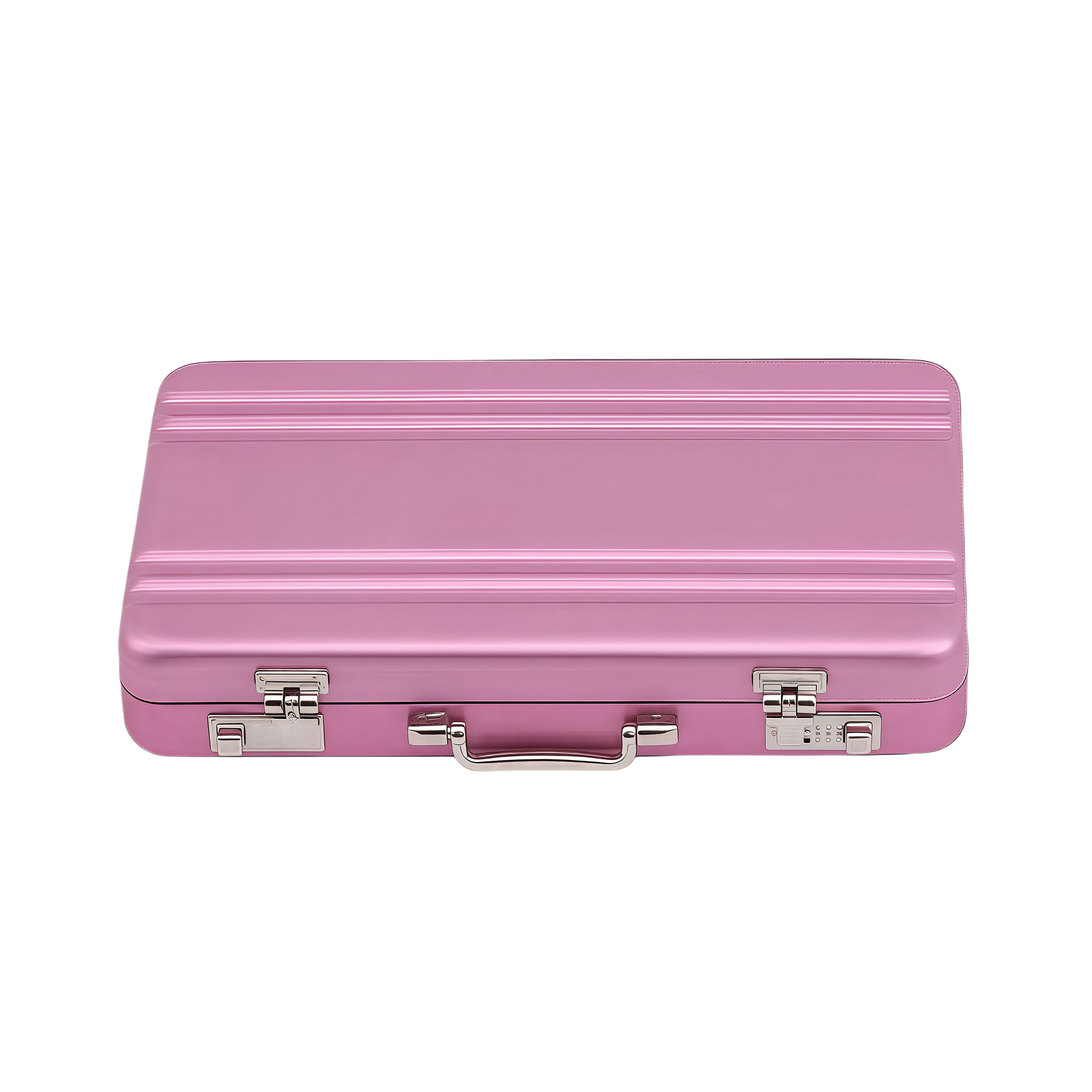 Mini Aluminum Password Lock Briefcase Style Business Card Holder - Compact 4