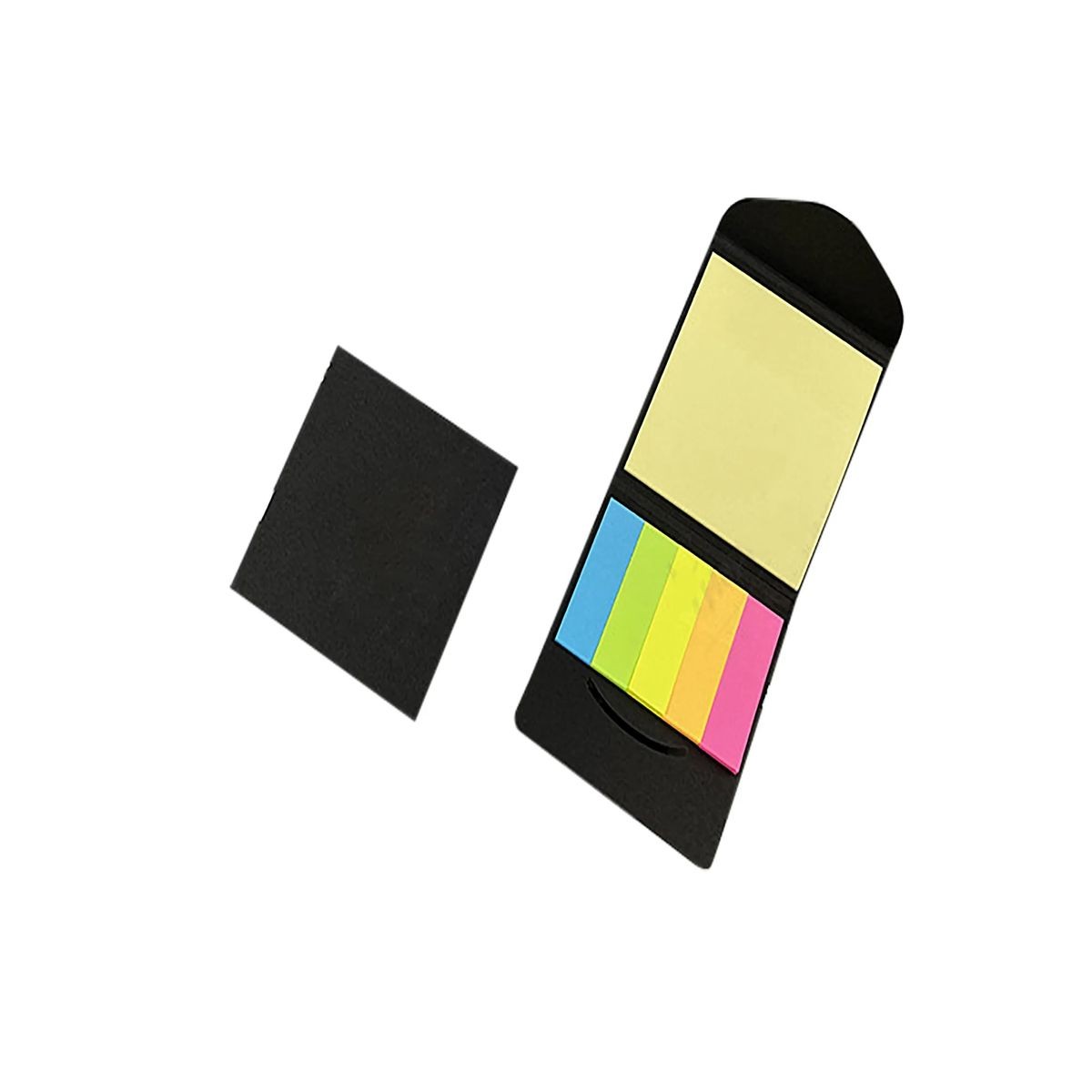 Multi-Color Sticky Note Tabs 3.15 inches with Half-Adhesive Back, Customizable 6