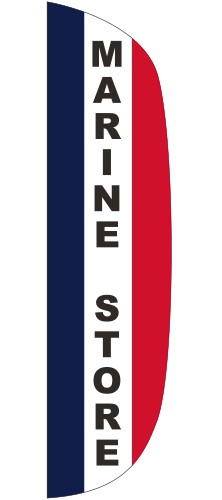 "MARINE STORE" 3' x 15' Message Flutter Flag 3