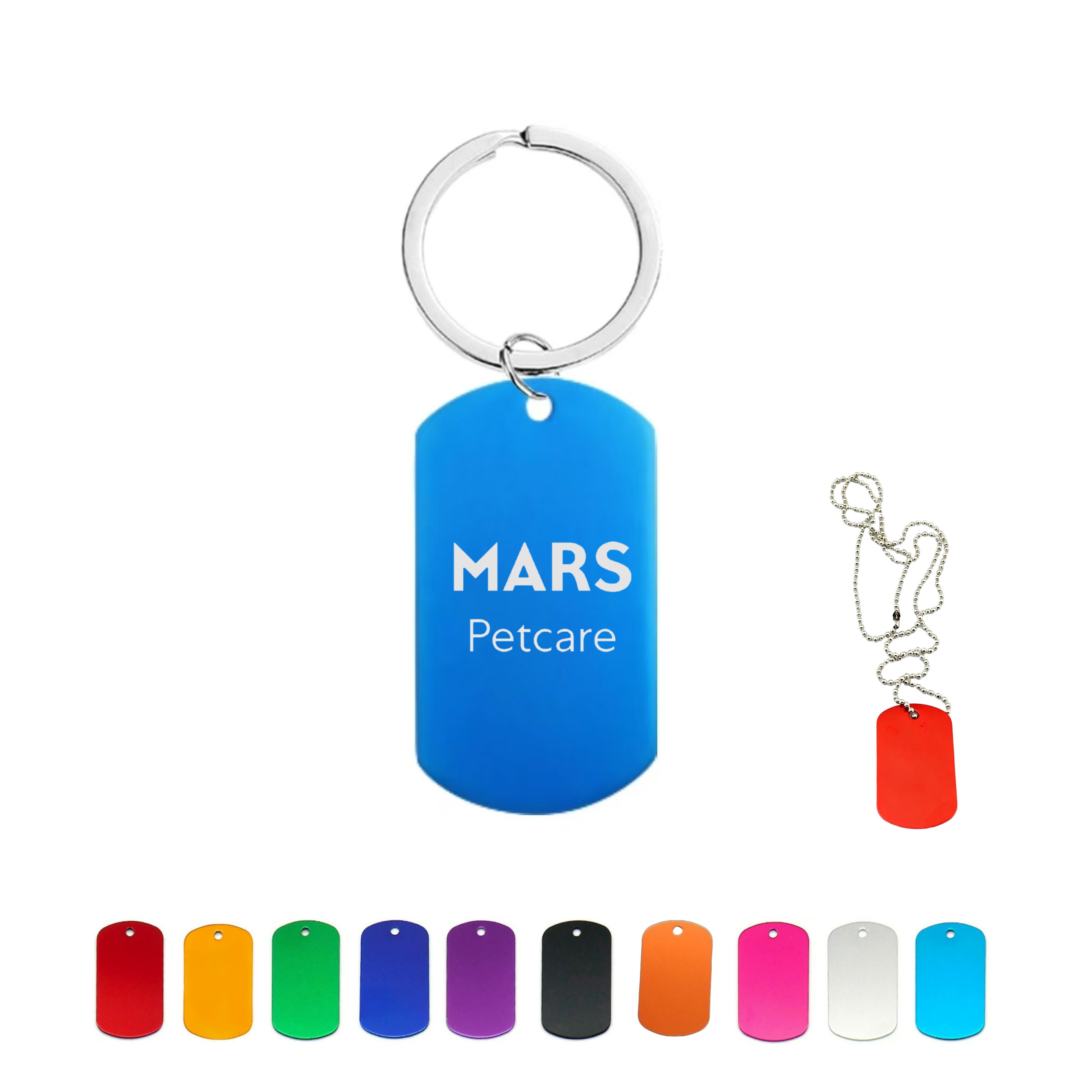 Engraved Aluminum Dog Tag Keychain 4
