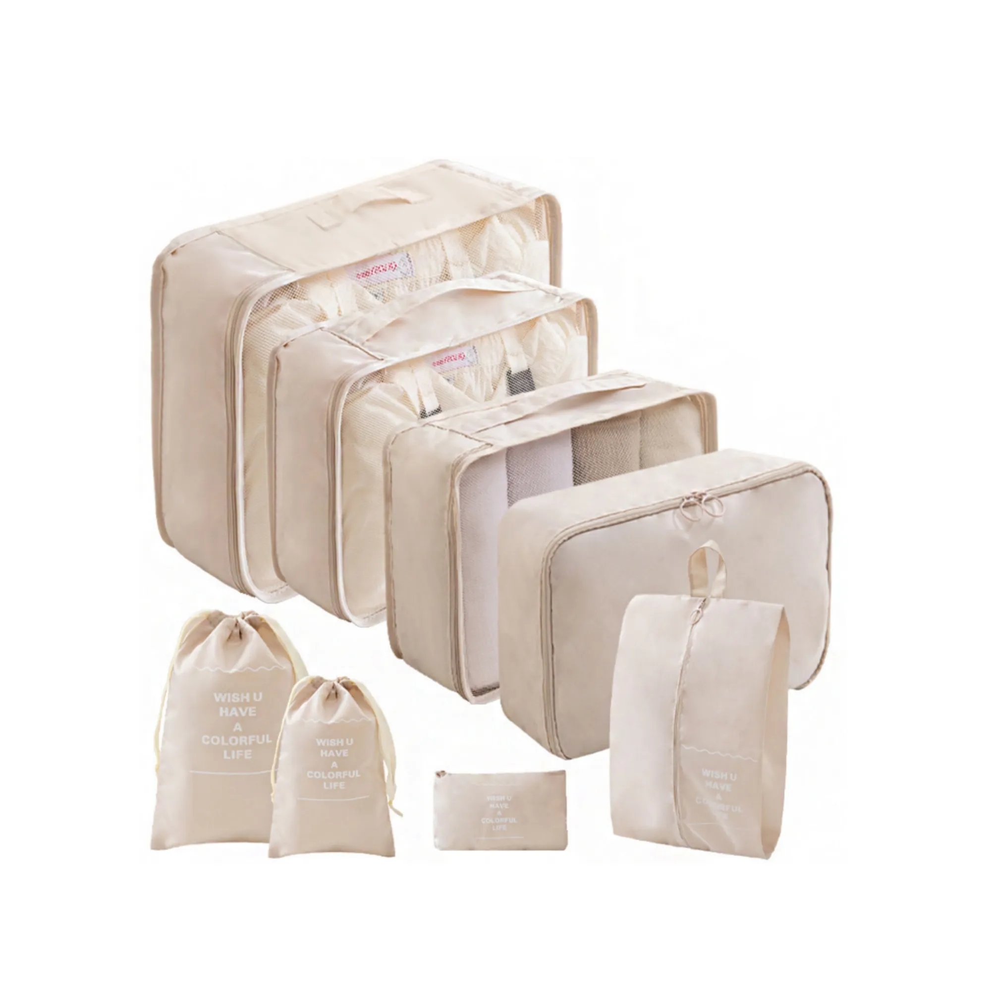 8-Piece Clothing Organizing Cubes 15.7" x 4.3" x 11.8" 6