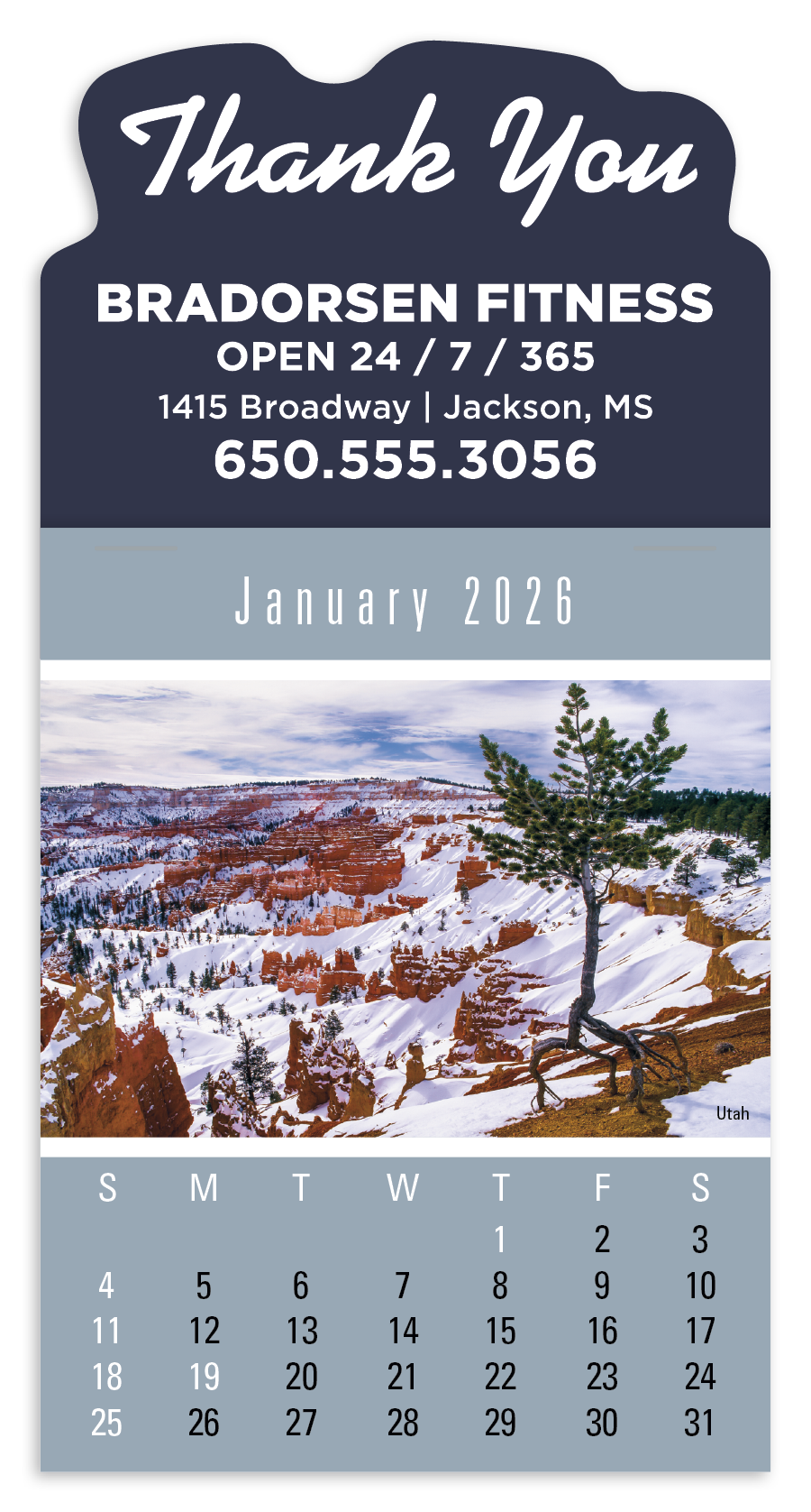 Press-N-Stick Scenic Calendar