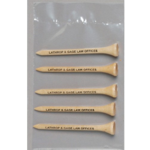 Value Poly Bag Pack w/ Five 2 3/4" Tiger Golf Tees 1