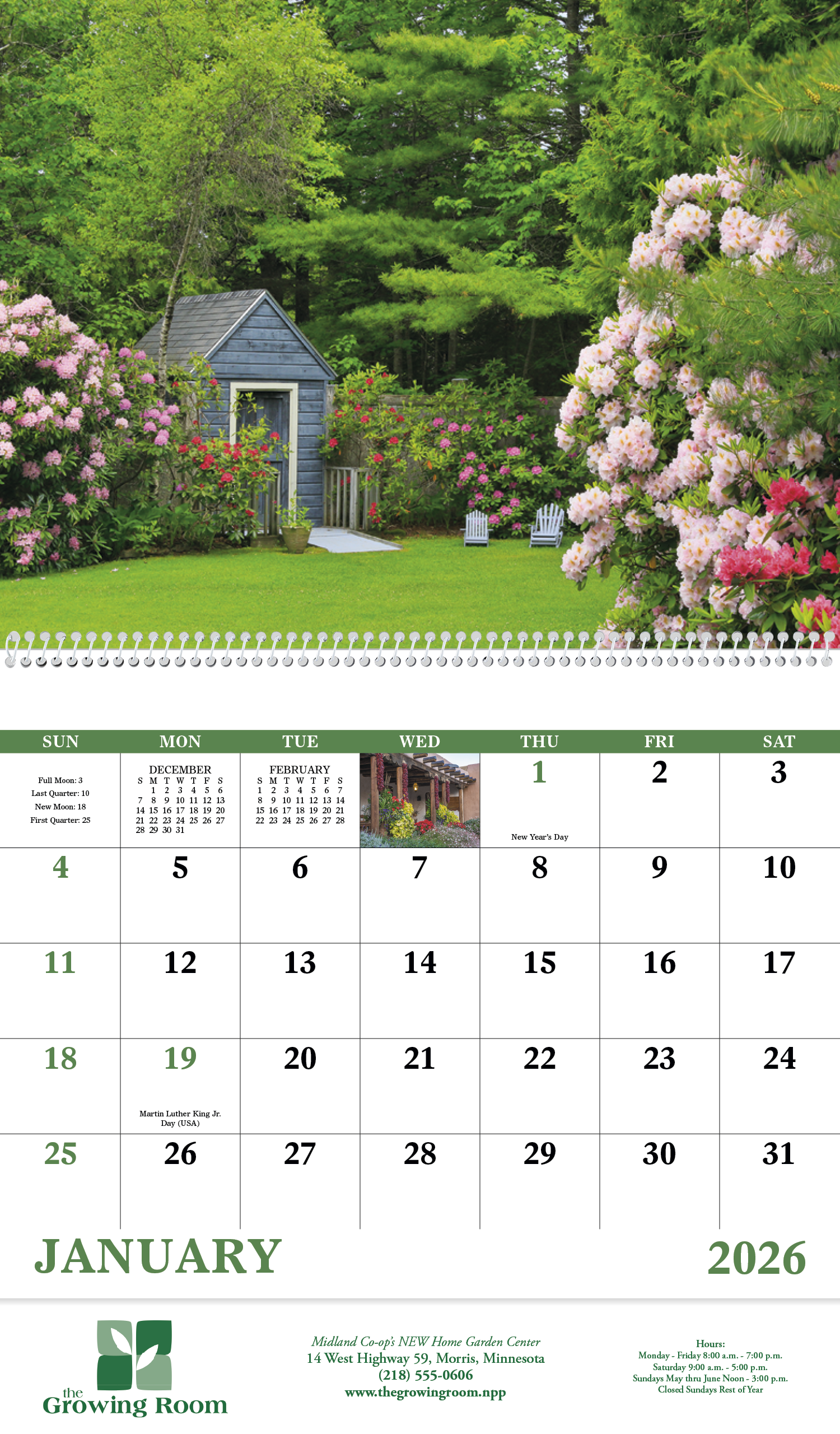 Good Value™ Garden Walk - Spiral Calendar 38