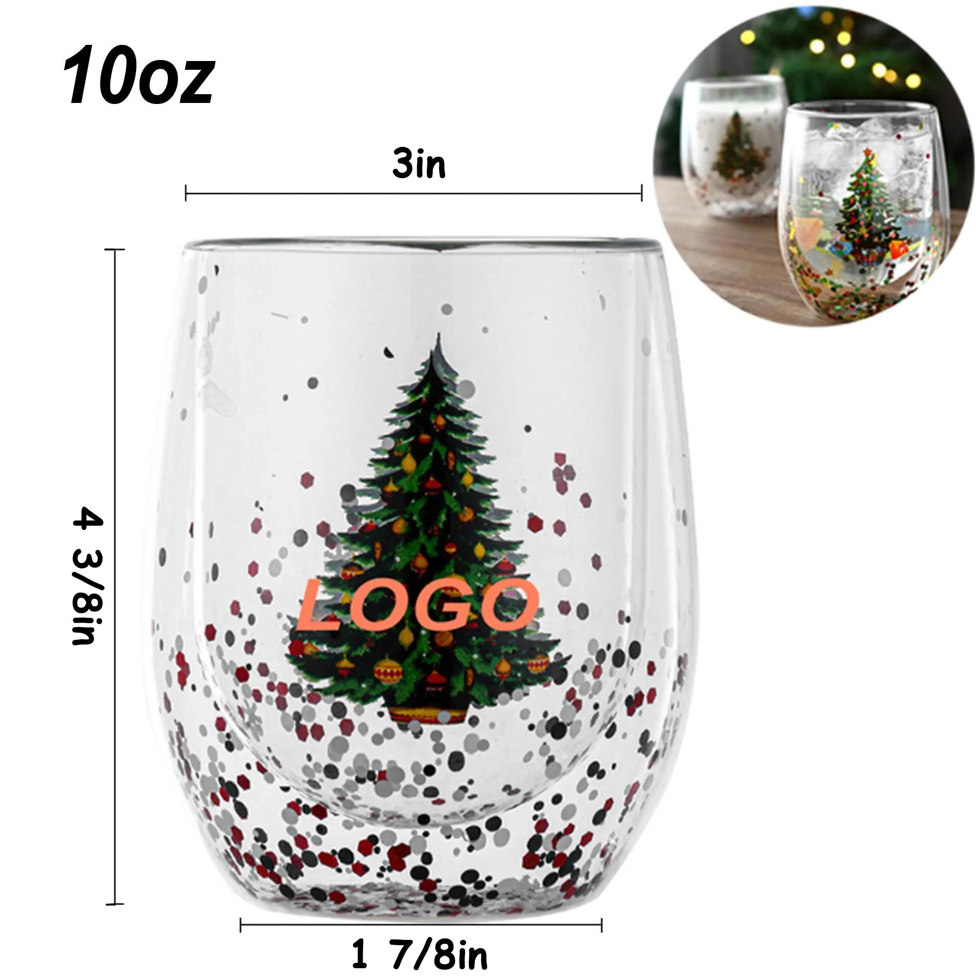 Double-Layer Insulated Christmas Tree Glass 2