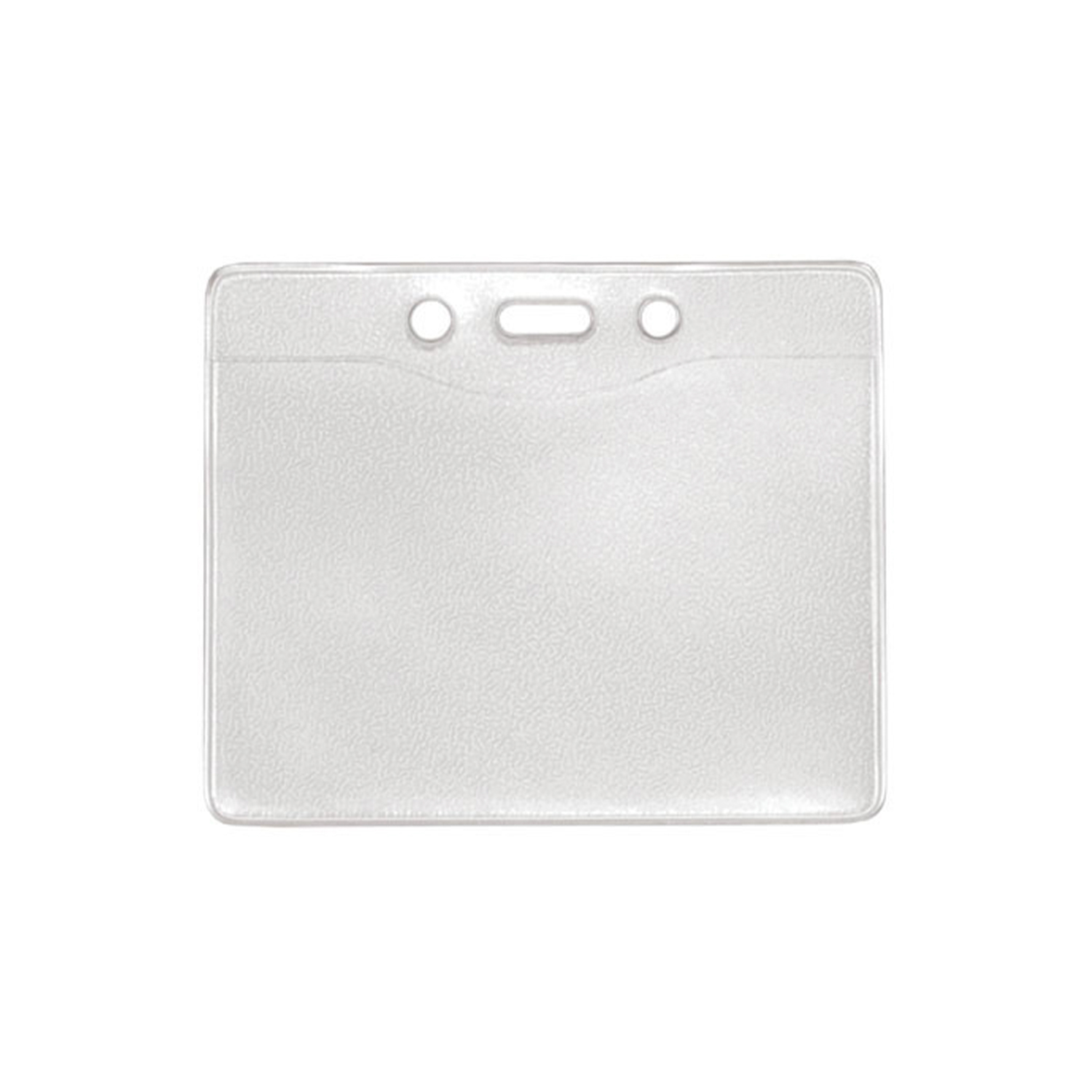 Horizontal Top-Load Clear Vinyl Badge Holder w/ Slot & Chain Holes 1