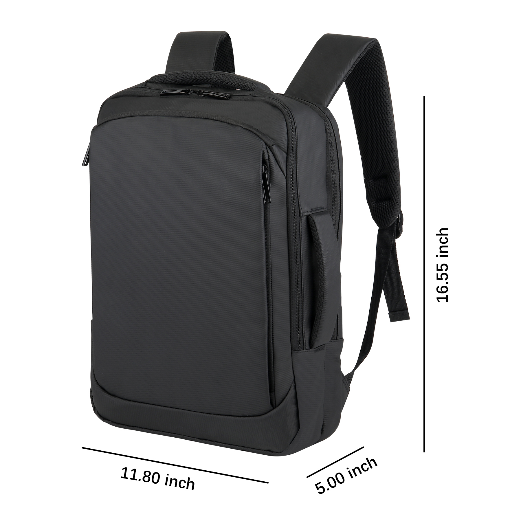 Carry On 3-Way Convertible PU Leather Laptop Backpack 6