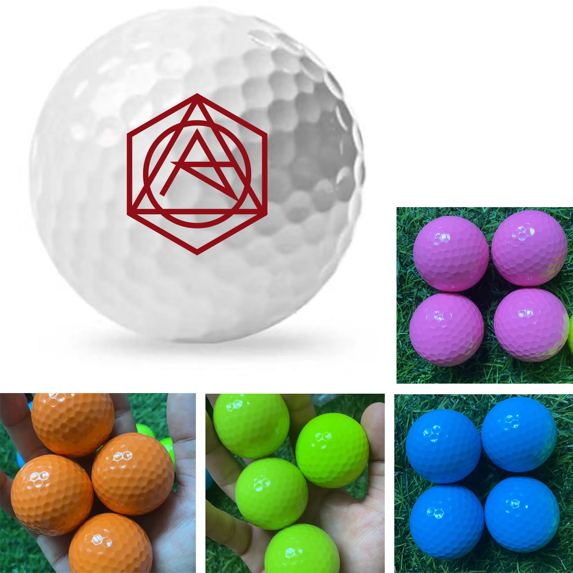 Double Type Resin Rubber Practice Golf Balls 3