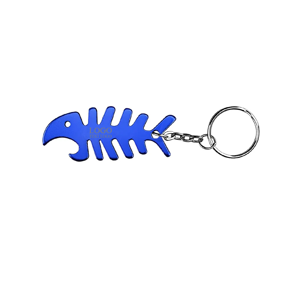 Fish Bone Shaped Bottle Opener Keychain 10