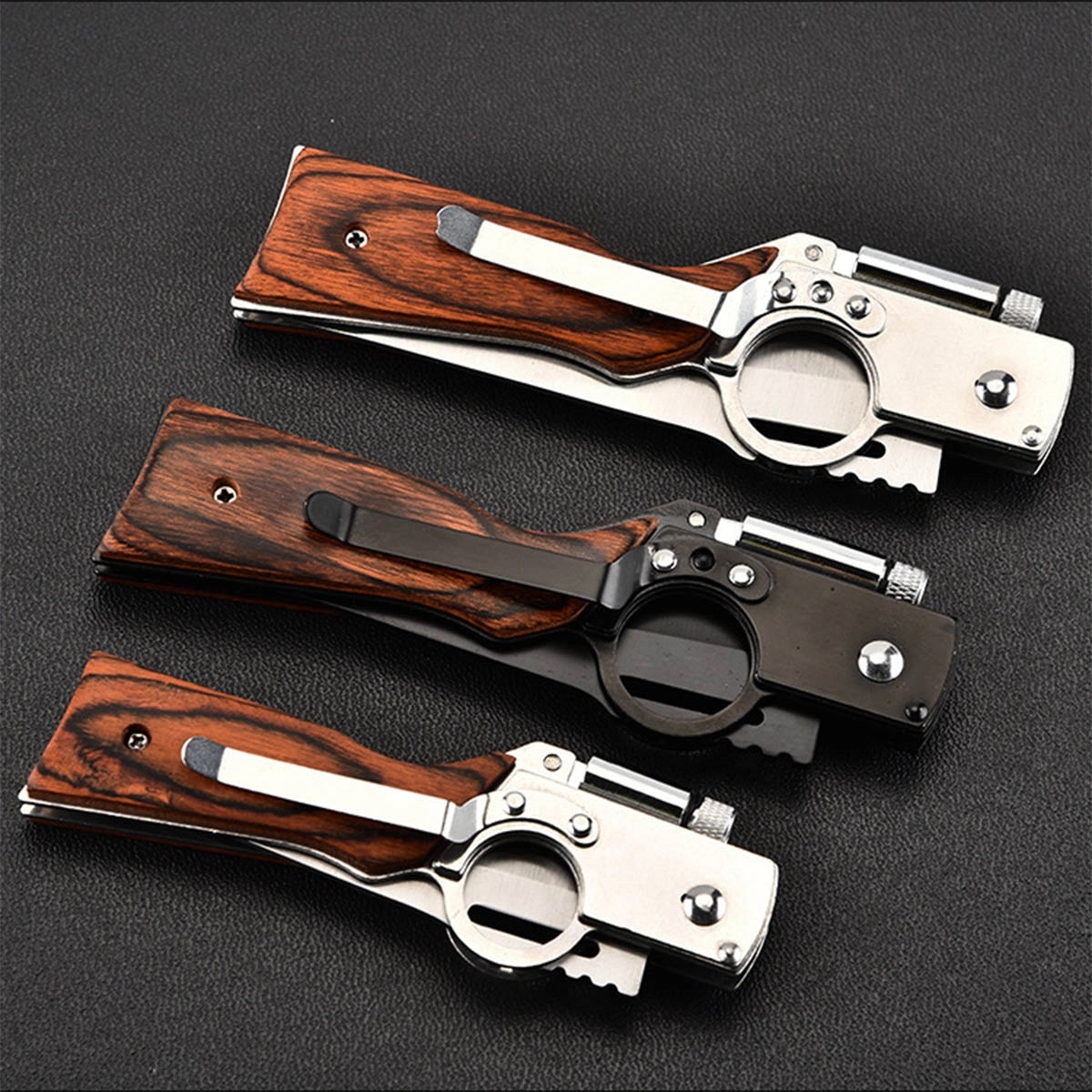 AK47 Folding Knife with LED Light 4