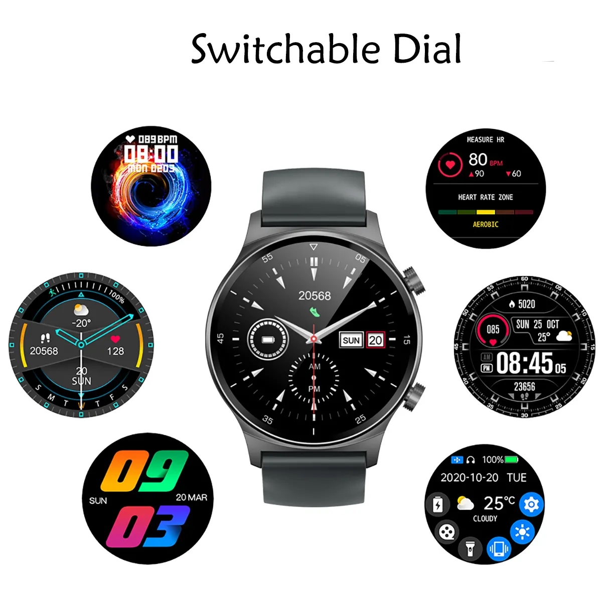 Waterproof Smartwatch Fitness Tracker Watch 7