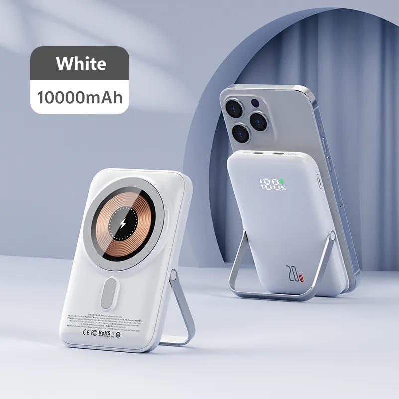 Slim & Portable 10000mAh Magnetic Power Bank  w/ Phone Stand 2
