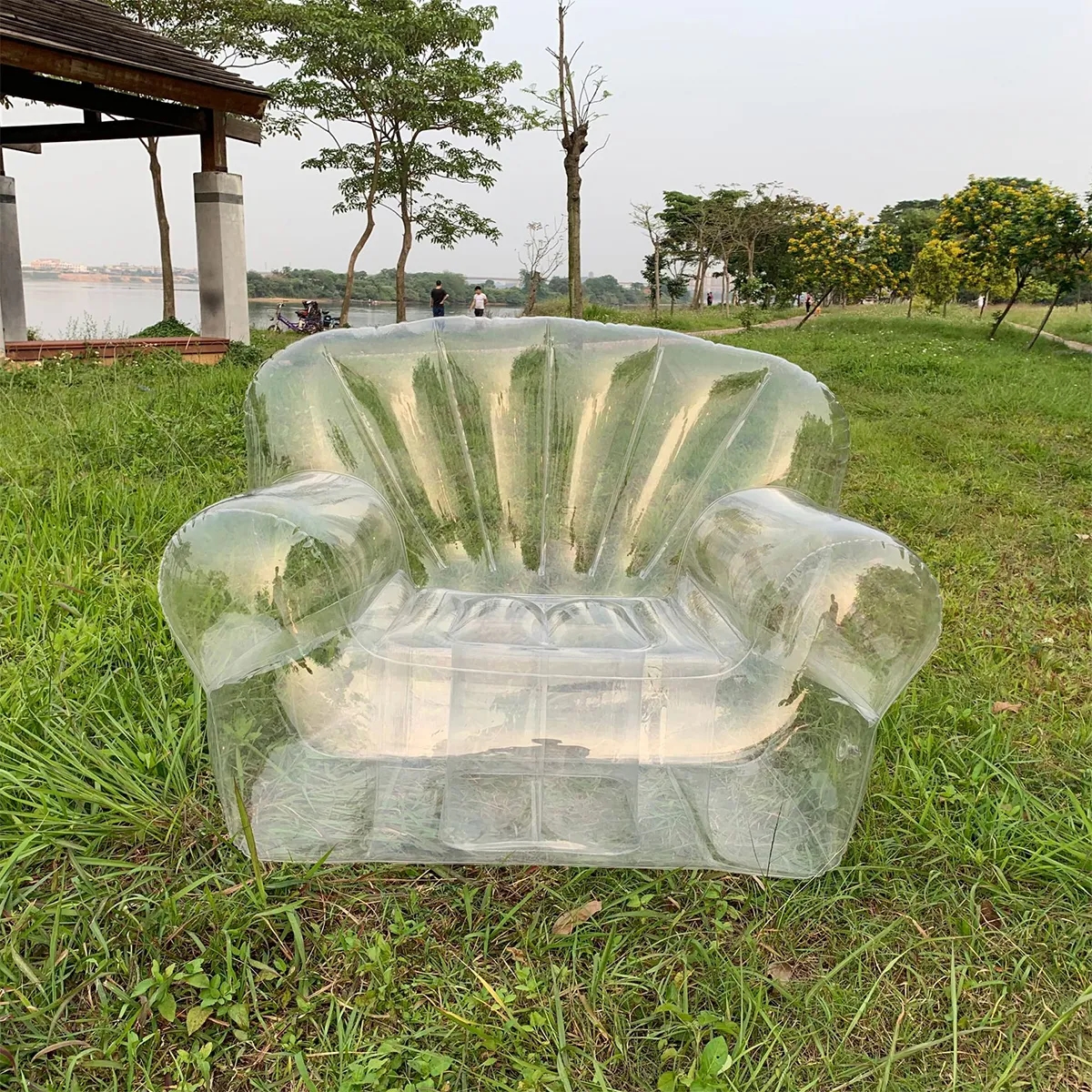 Transparent Clear Inflatable Chair Sofa Seat 7