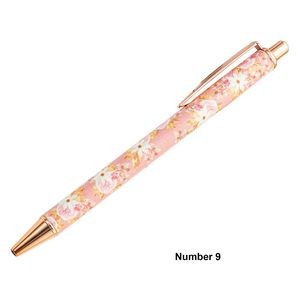 Metal Ballpoint Pen With Flower Pattern 7